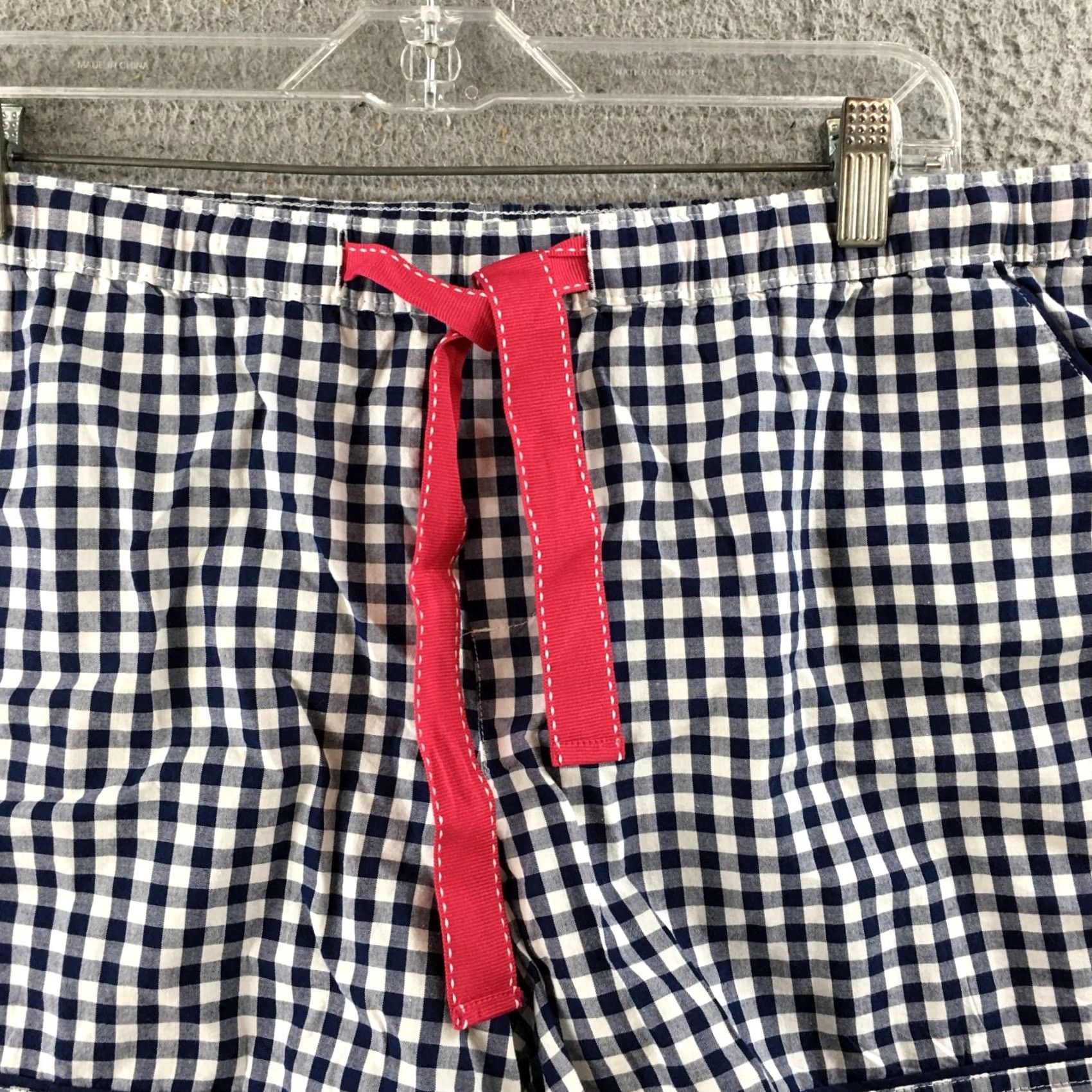 Old Navy Old Navy Lounge Shorts Women XL Blue White Gingham Elastic Waist Drawstring NEW Size 40" / US 18 - 4 Thumbnail