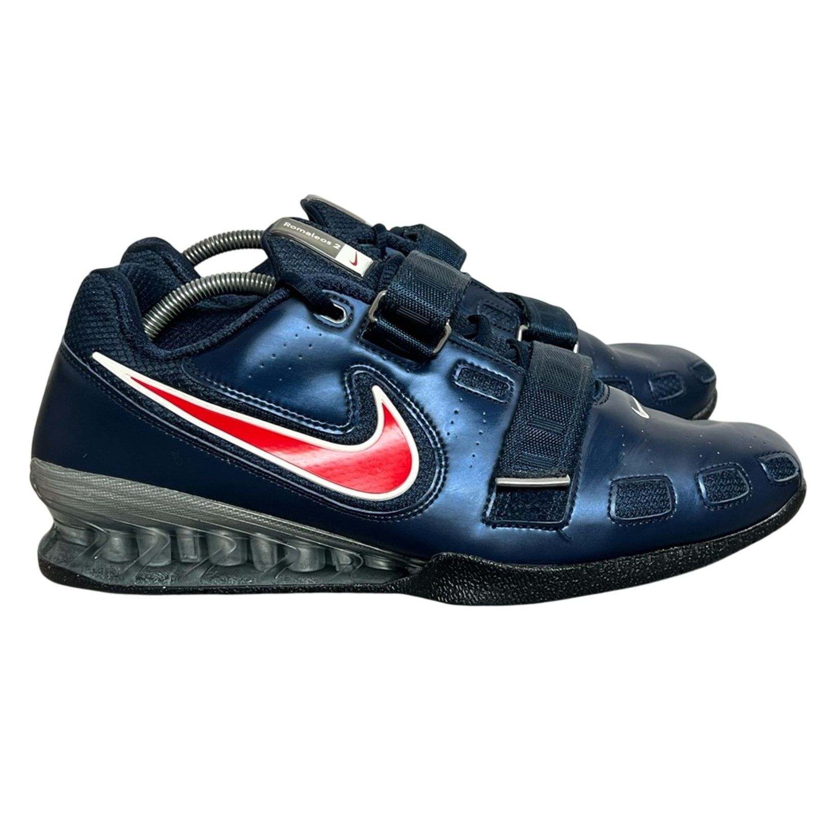 Nike Romaleos 2 Obsidian Blue Red Weightlifting Shoes SAMPLE