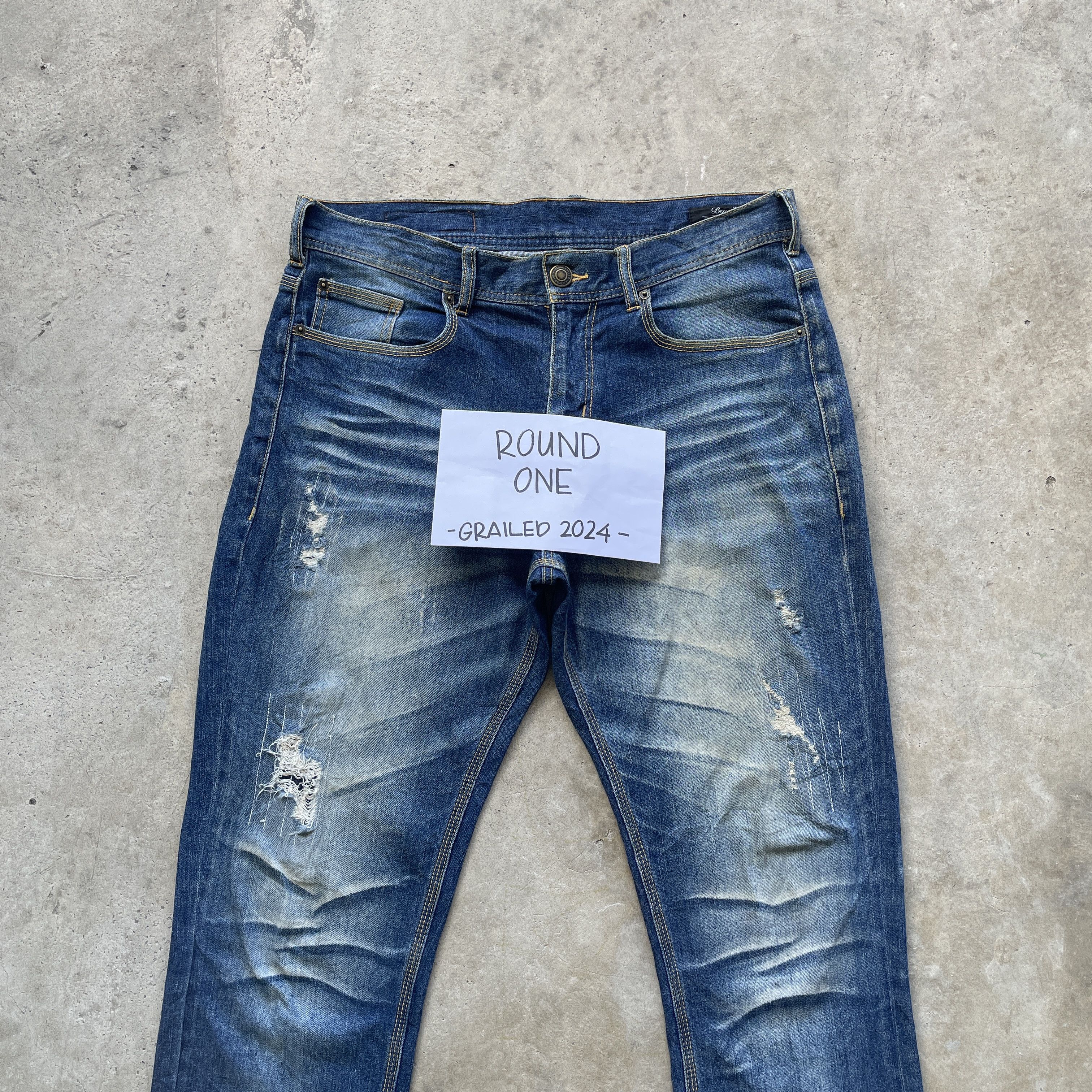 Japanese Brand × Jean W34 VINTAGE JAPANESE FADED JEANS DENIM DISTRESSED PANTS Size US 34 / EU 50 - 3 Thumbnail