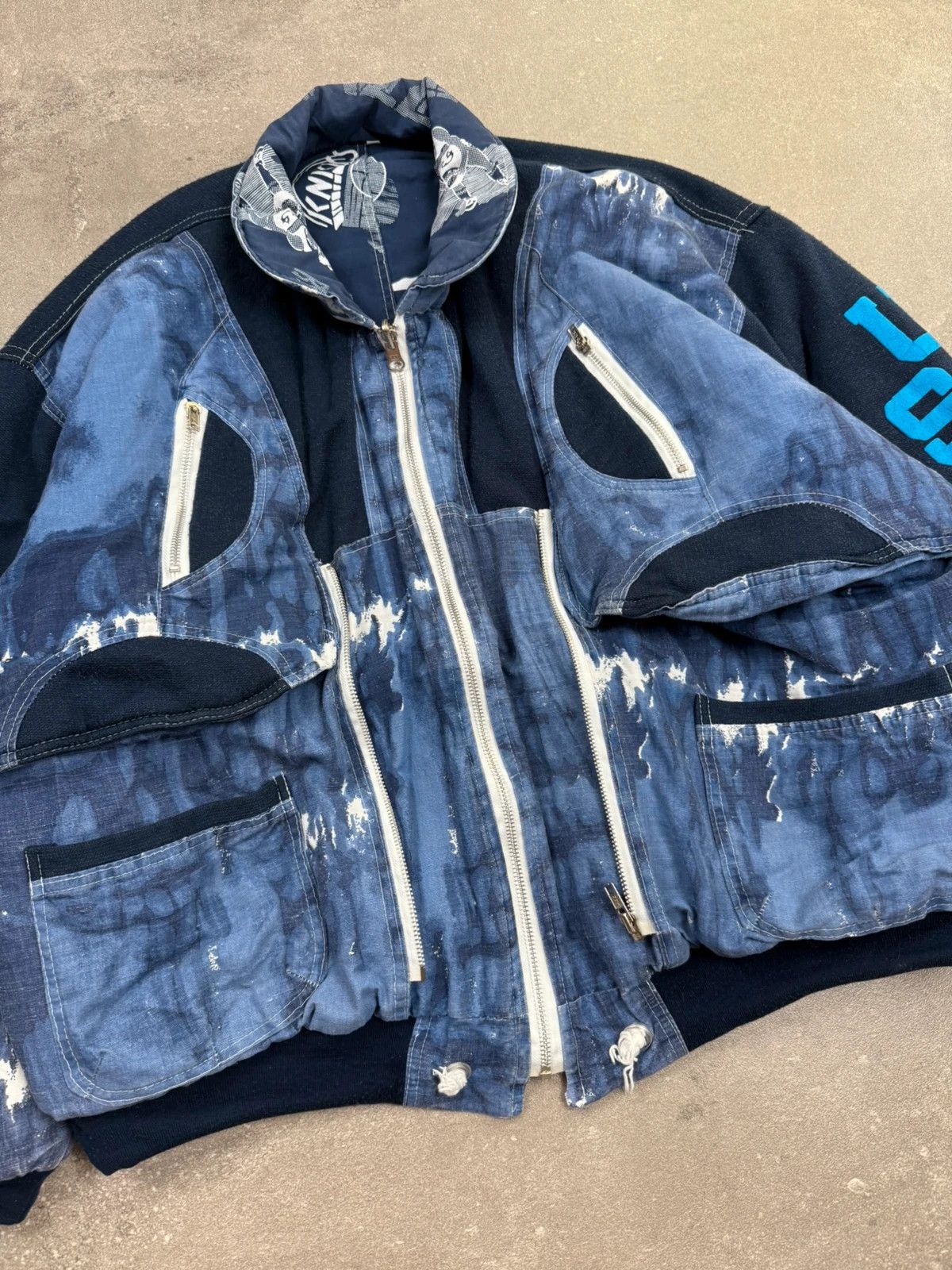 Los Angeles Apparel × Vintage Lakers Los Angeles bomber vintage double jacket 90s 1990s basketball street wear y2k rap hip hop Size US XL / EU 56 / 4 - 6 Thumbnail