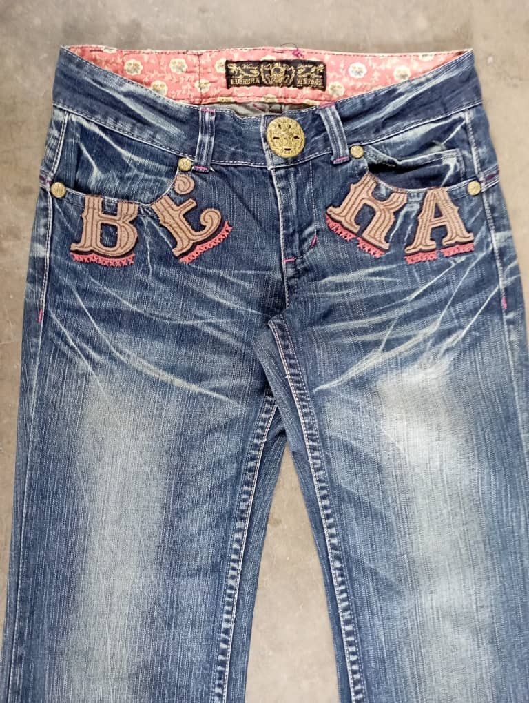 Tornado Mart Super Flare Jeans Japan Skulls Riobera Jeans Stone Wash Size US 28 / EU 44 - 4 Thumbnail