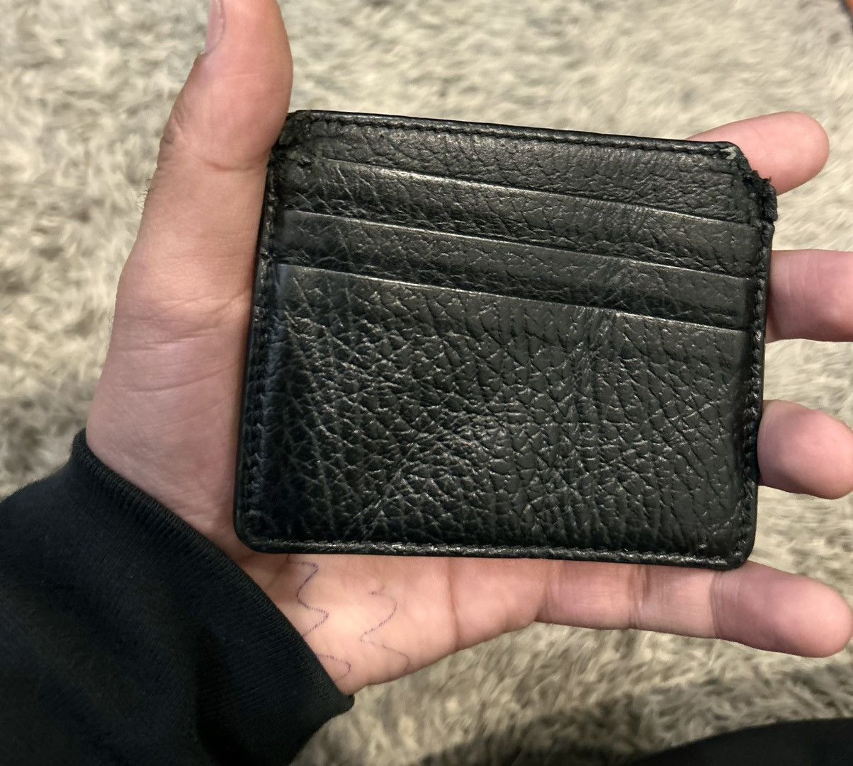Maison Margiela MAISON MARGIELA 4 STITCH BLACK PEBBLE GRAINED CARD HOLDER Size ONE SIZE - 2 Thumbnail
