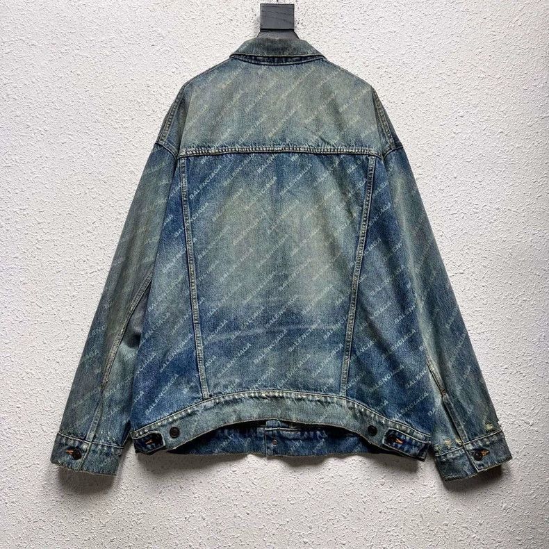 Balenciaga Balenciaga Twill full print barrage Logo denim jacket Size US XS / EU 42 / 0 - 2 Thumbnail