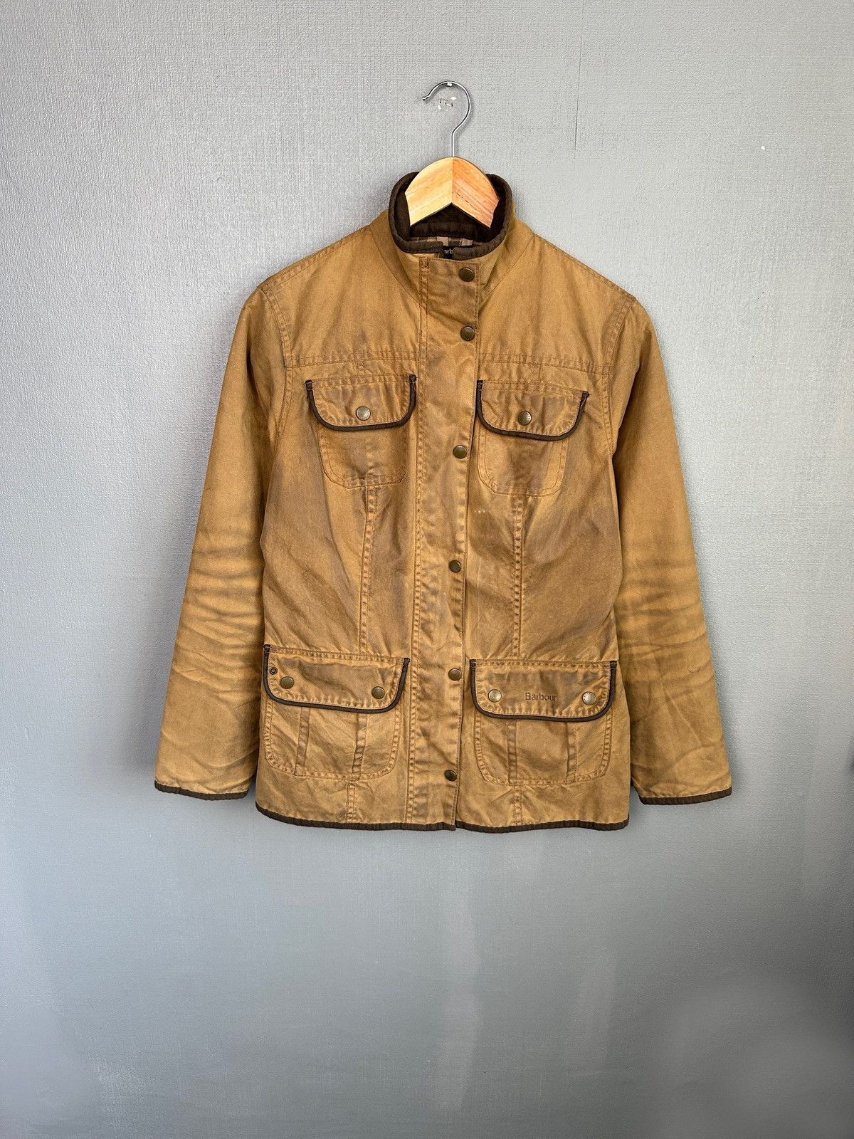 BARBOUR Ladies Utility Wax Jacket Women's Brown UK 10 US