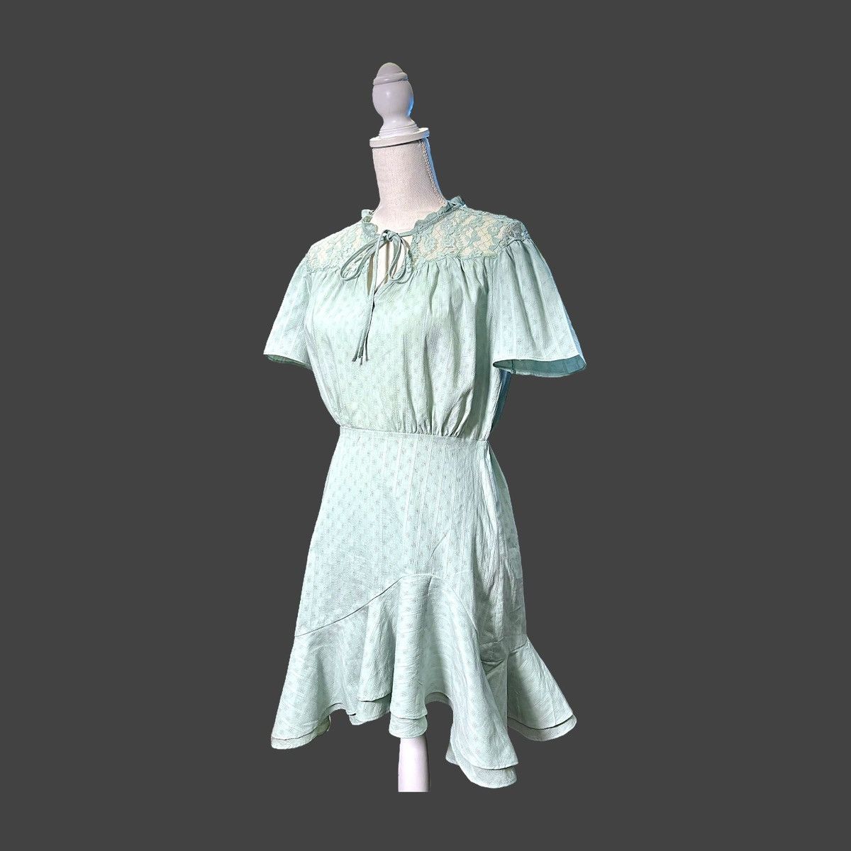 Other Main Strip Women’s Mint Green Lace Top Mini Dress Sz M Size M / US 6-8 / IT 42-44 - 7 Thumbnail