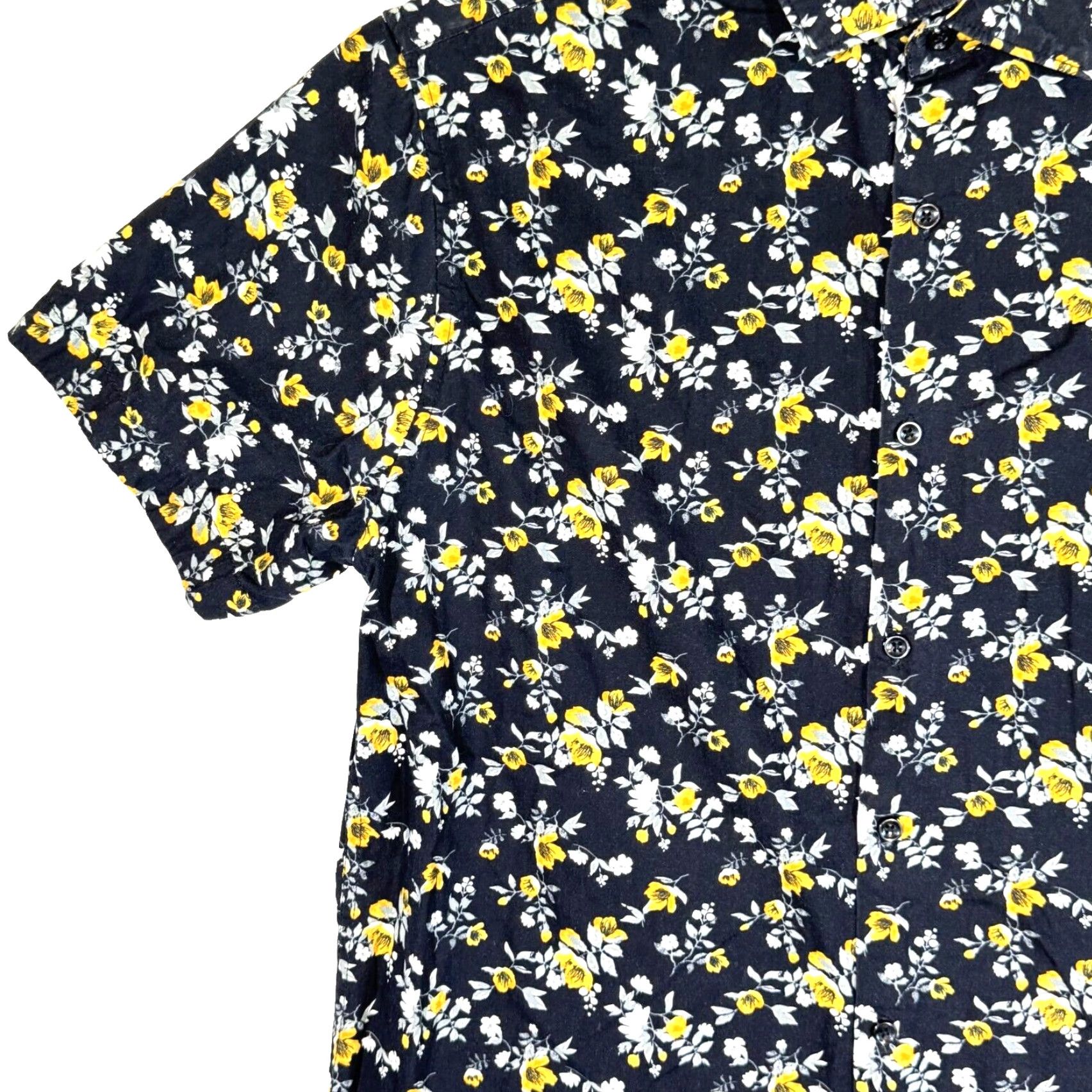 Vintage Cactus Man Black Floral 100% Cotton Short Sleeve Button-Up Shirt Men M Size US M / EU 48-50 / 2 - 3 Thumbnail