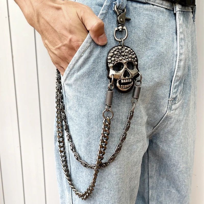 Other Waist Key Chain Skull Head Metal Vintage Skeleton Pants Size ONE SIZE - 1 Thumbnail
