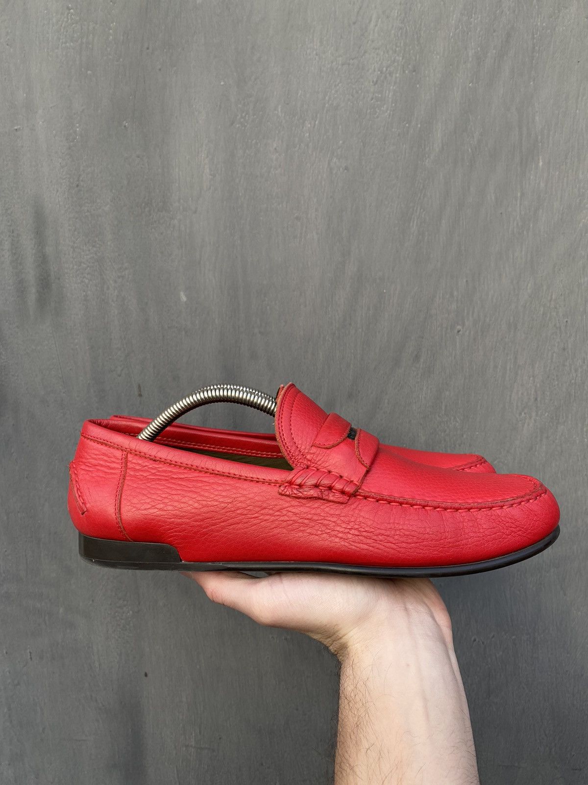 Dolce & Gabbana Dolce Gabbana Leather Red Moccasin Size U.K. 7.5 Size US 8 / EU 41 - 4 Thumbnail