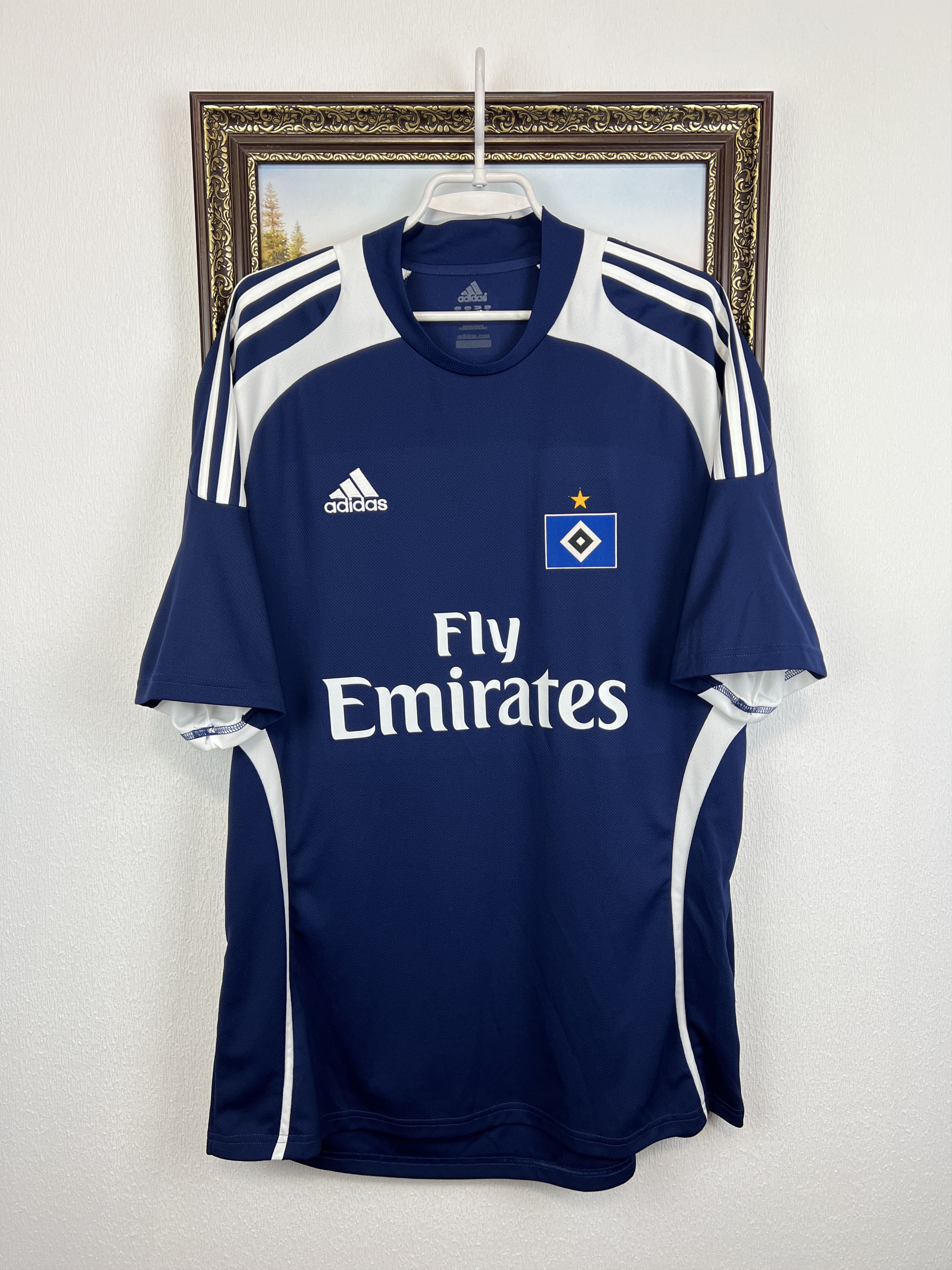 Adidas Hamburg football shirt 2007 Soccer Adidas Jersey Trikot Rare Size US XL / EU 56 / 4 - 1 Thumbnail