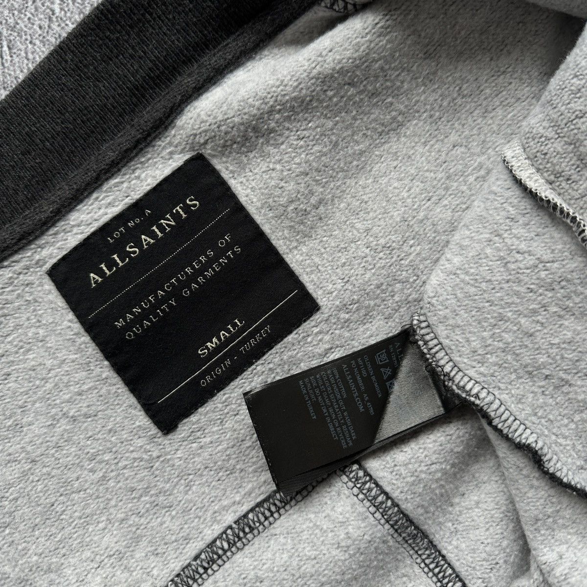 Allsaints Mens Oldsen Bomber Allsaints Full Zip Gray Size: S Size US S / EU 44-46 / 1 - 9 Thumbnail