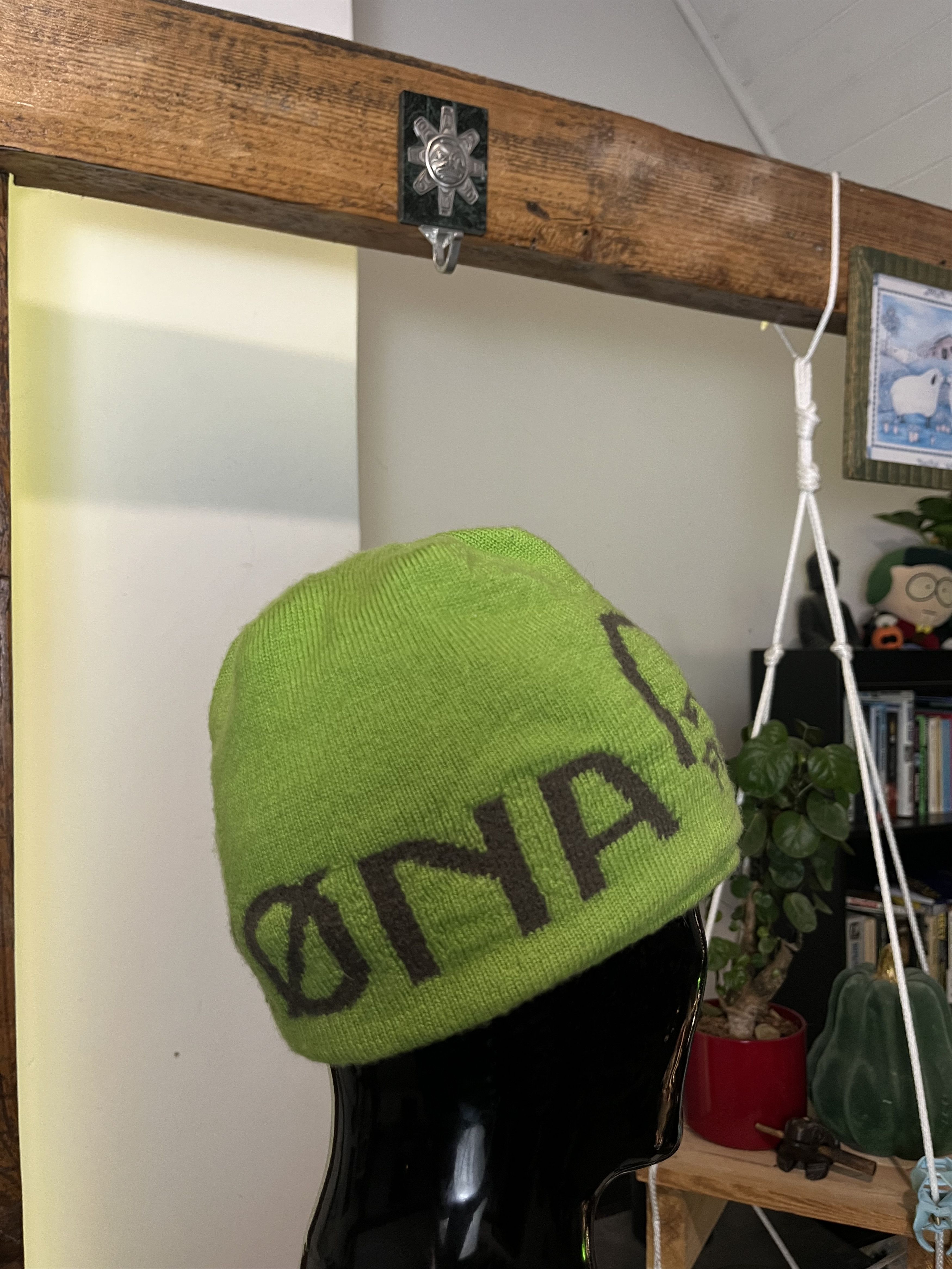 Norrona × Vintage Norrona Arc'Teryx Bird Head Toque Style Wool Green Beanie Size ONE SIZE - 5 Thumbnail