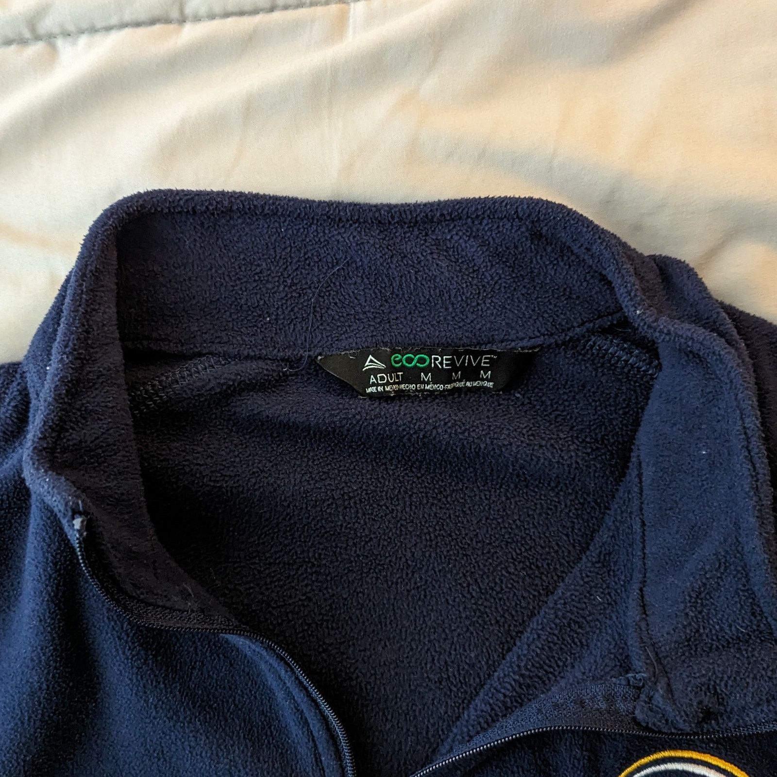 Other Ecorevive Men's Fleece 1/4 Zip Pullover Sweater Medium Blue Size US M / EU 48-50 / 2 - 4 Thumbnail