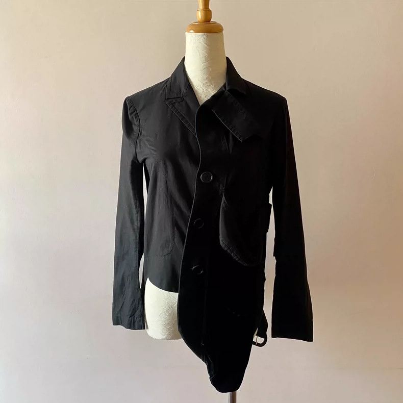 Yohji Yamamoto Vintage Yohji Yamamoto Velvet Pocket Jacket- DMC Size US S / EU 44-46 / 1 - 1 Thumbnail