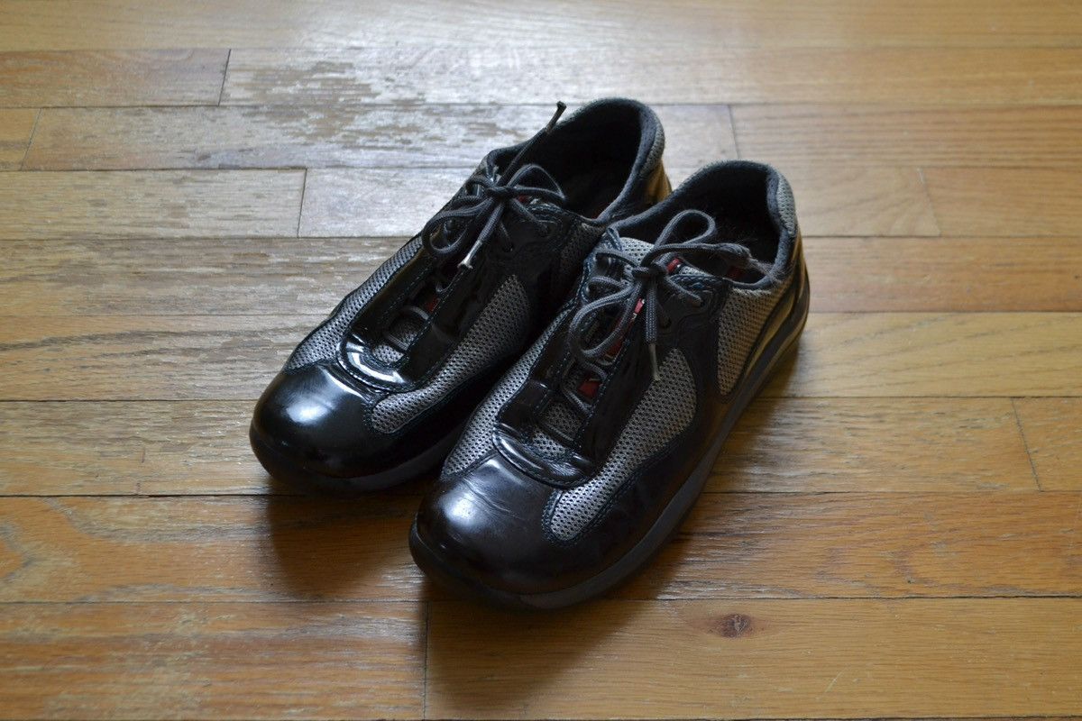 Prada 2000s Patent Leather America’s Cup Sneakers Size US 7 / IT 37 - 1 Thumbnail