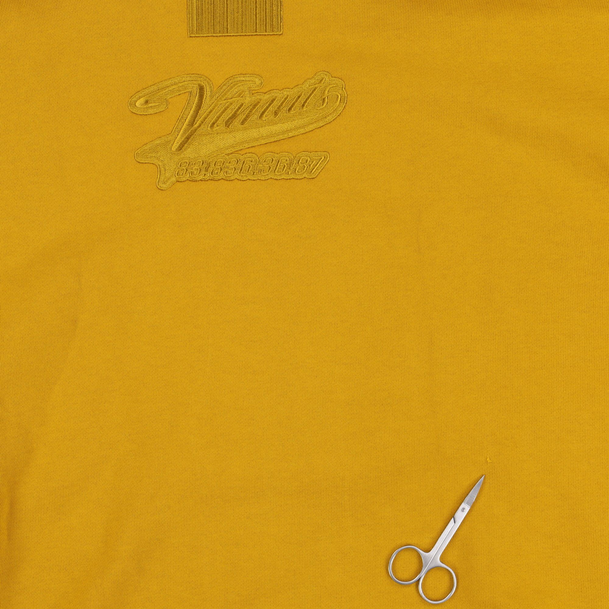 Vetements Mustard Embroidered VTMNTS College Logo Hoodie Size S / US 4 / IT 40 - 8 Thumbnail