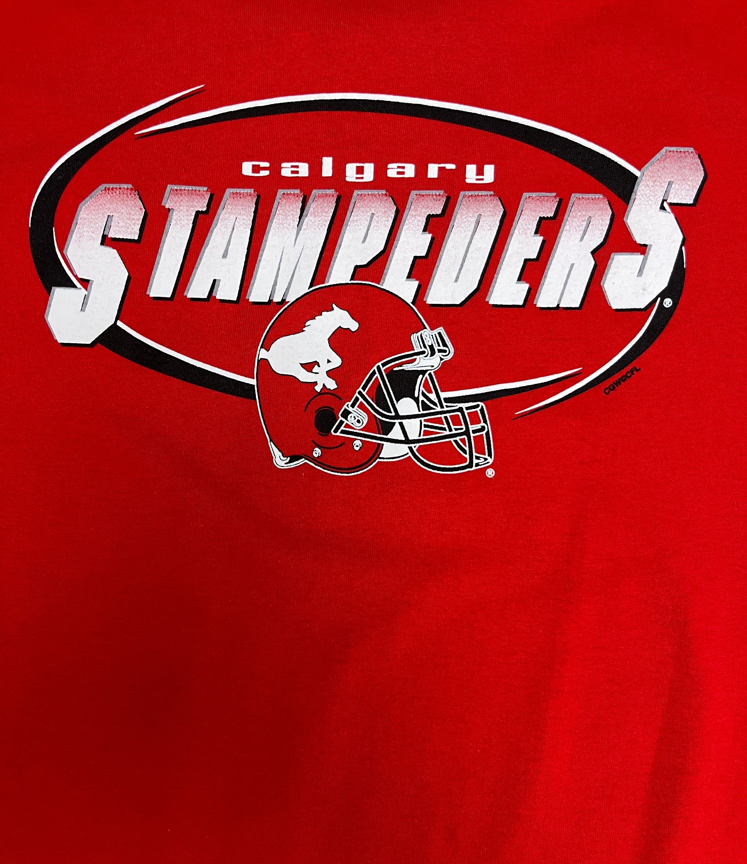 Vintage Calgary Stampeders Vintage Red T-Shrit Tee Size US M / EU 48-50 / 2 - 2 Thumbnail