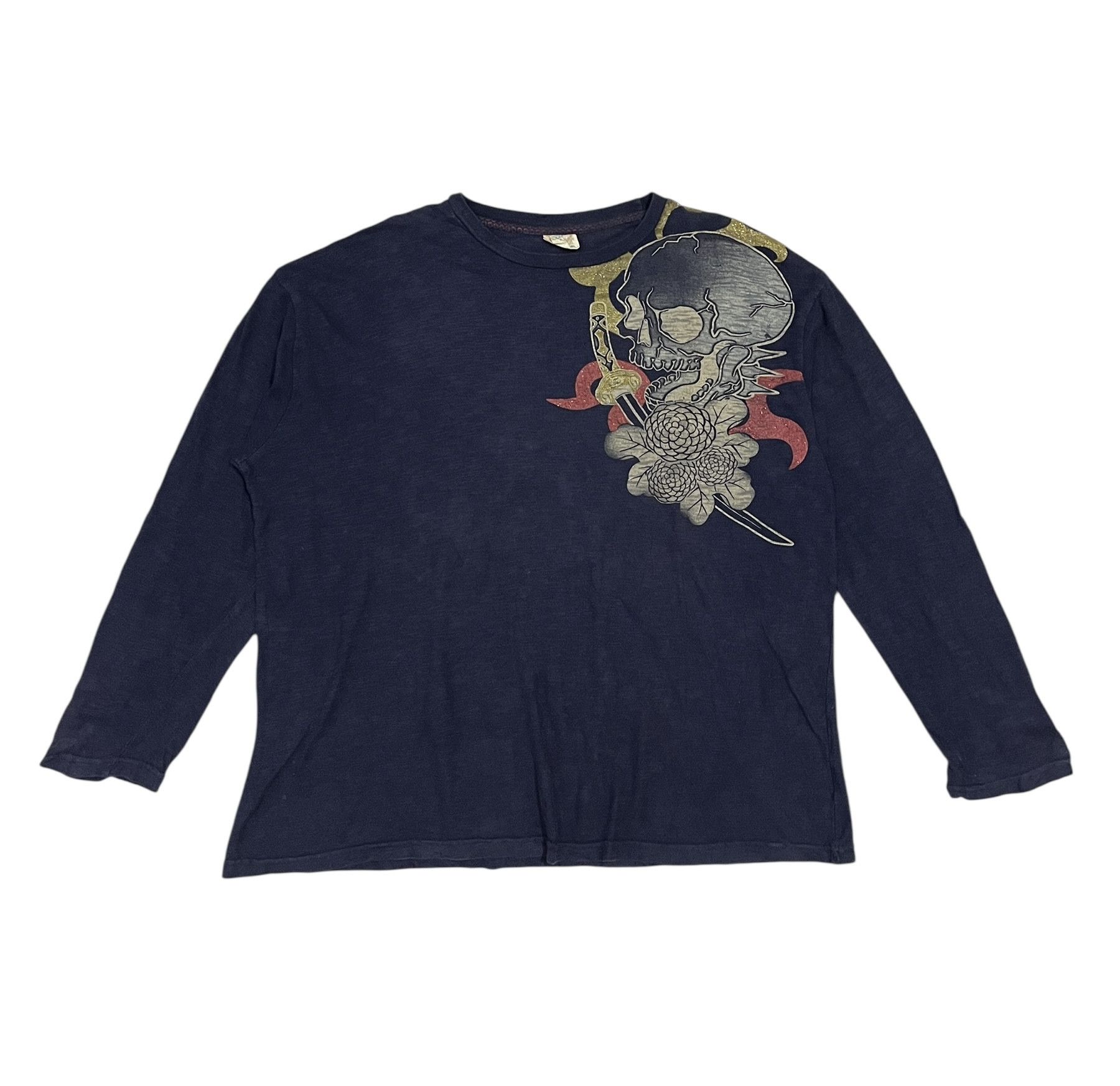 Japanese Brand 🔥Rare🔥Strange Heaven Skeleton vs Dragon AOP Size US XXL / EU 58 / 5 - 2 Thumbnail