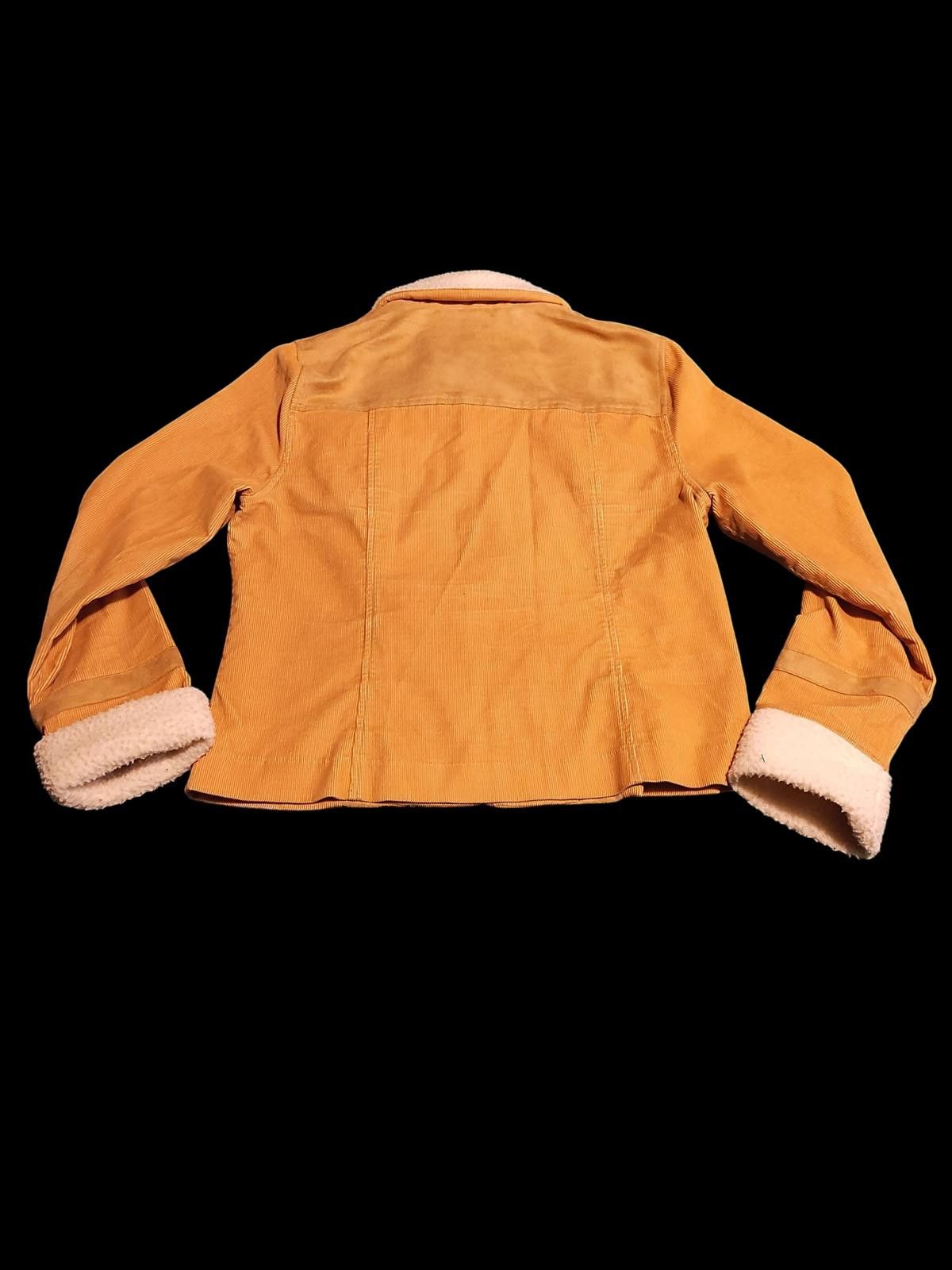 Designer Norton Studio Women's Tan Suede Jacket with Sherpa Lining Size XL / US 12-14 / IT 48-50 - 4 Thumbnail
