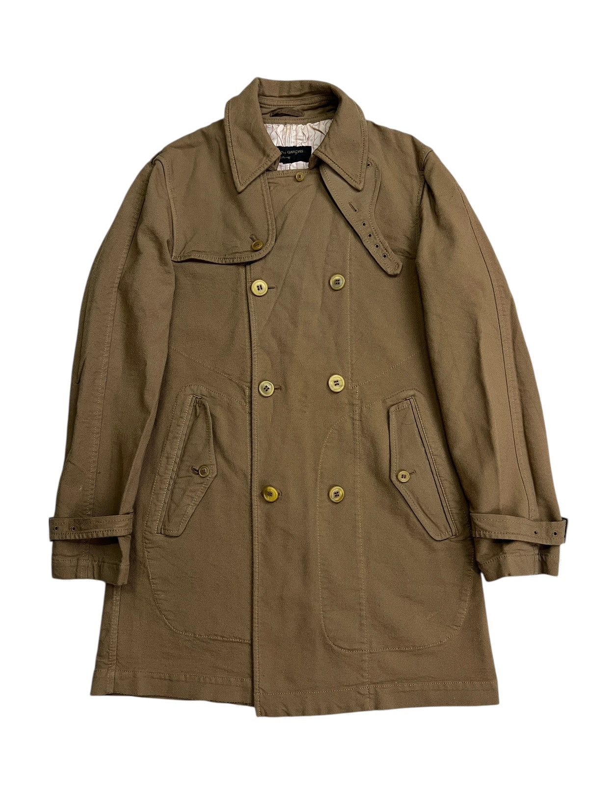 Comme des Garcons Homme 🔥 Comme des Garcons Homme Double Breast Trench Coat Size US M / EU 48-50 / 2 - 2 Thumbnail