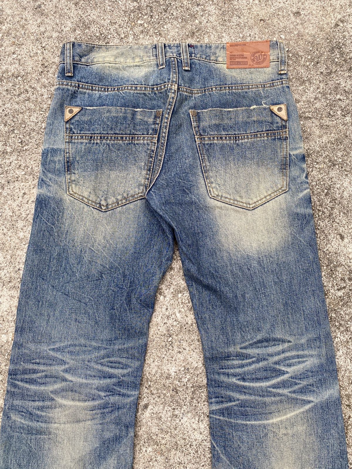 Japanese Brand 2000s - Wash & Wash Rusty Distressed Claws Mark Jeans Size US 32 / EU 48 - 12 Thumbnail