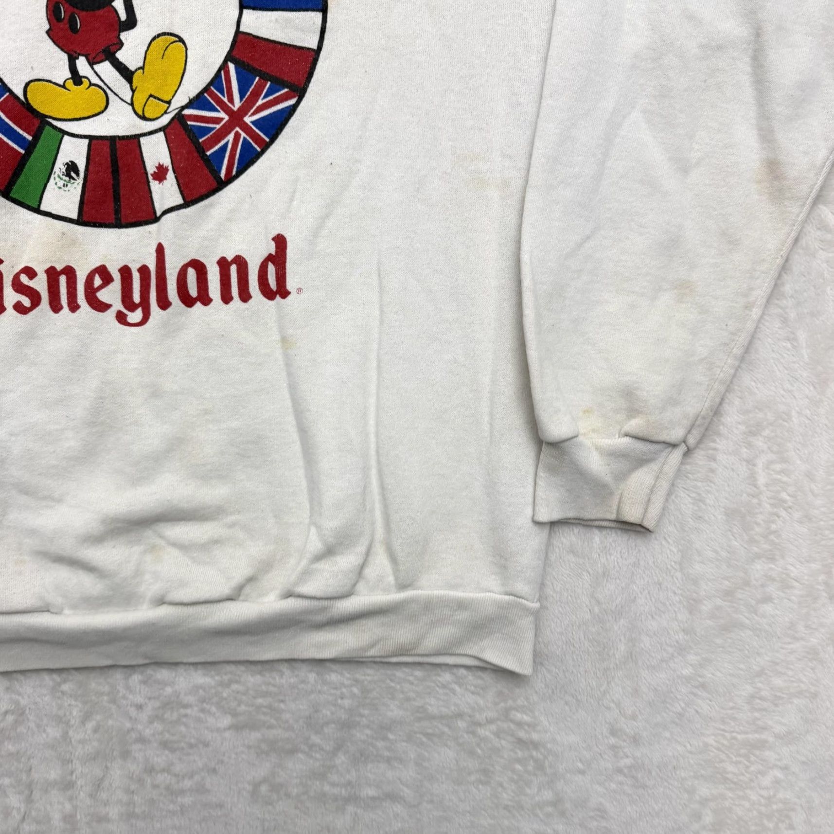 Vintage VINTAGE Mickey Mouse Sweatshirt Mens XL White USA Flag Graphic 90s Disney Designs Pullover Size US XL / EU 56 / 4 - 5 Thumbnail