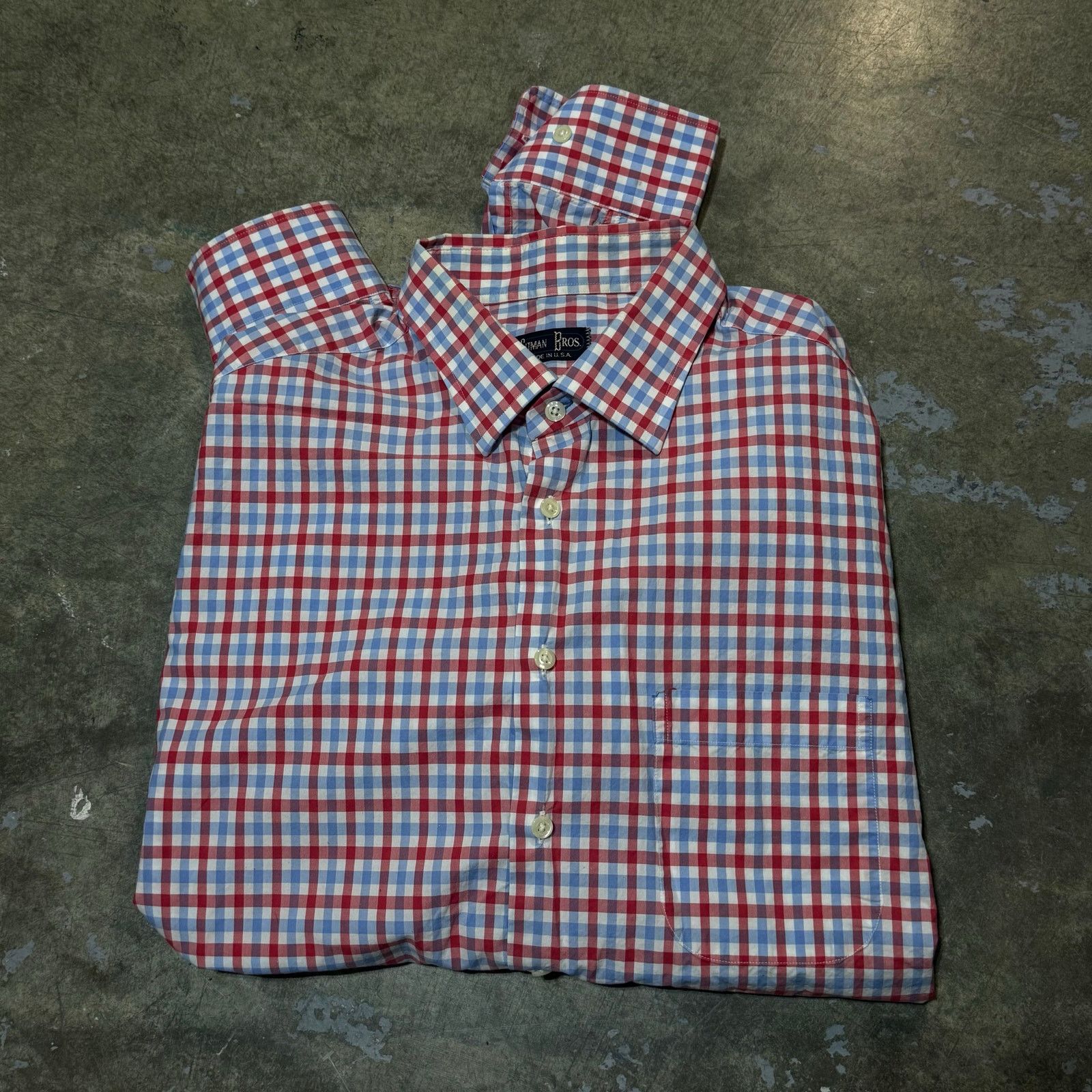 Gitman Bros. vtg Gitman Bros Plaid Longsleeve Button Up Made In USA Sz XL Size US XL / EU 56 / 4 - 1 Thumbnail