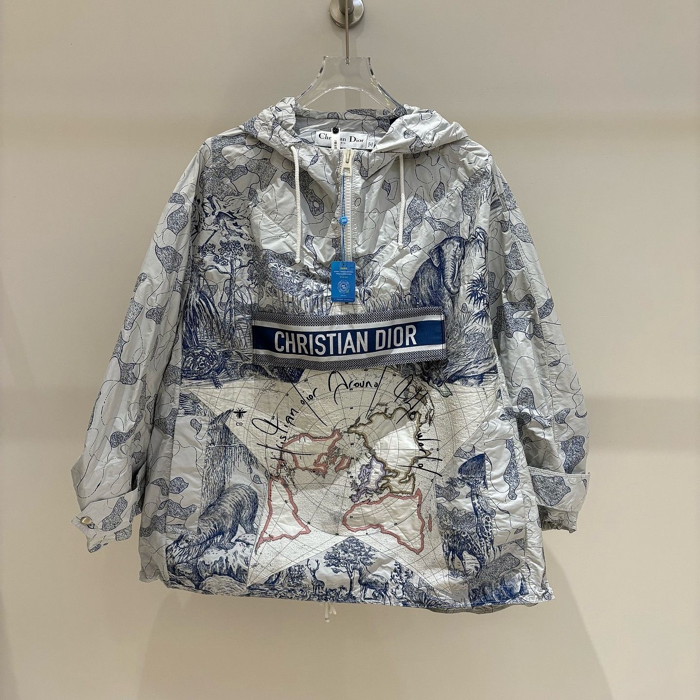 Dior Dior Map Print Hooded Jacket Size XS Size XS / US 0-2 / IT 36-38 - 1 Thumbnail
