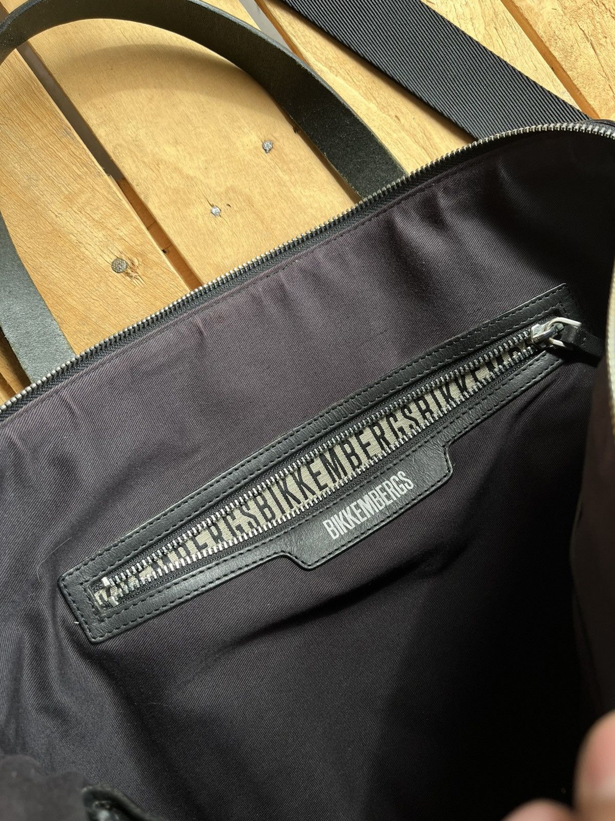 Dirk Bikkembergs Vintage Bikkembergs Leather Strap Canvas 2-way Briefcase Size ONE SIZE - 11 Thumbnail