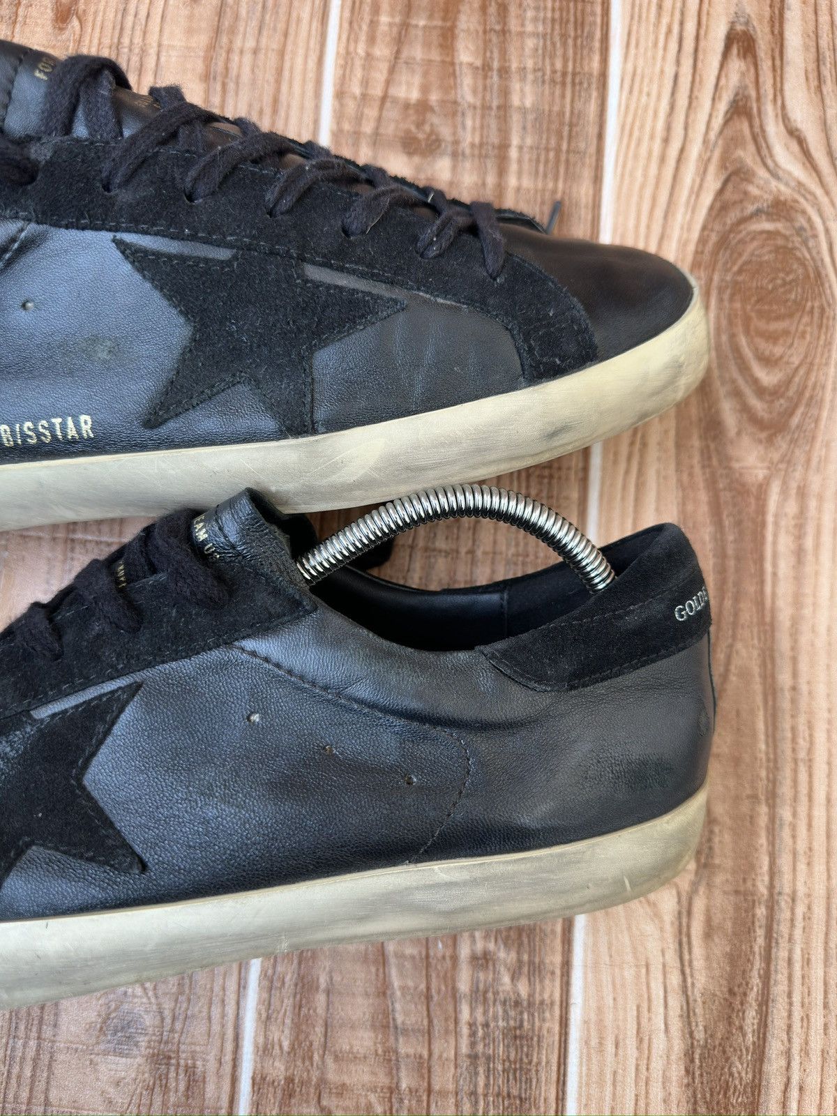 Golden Goose Golden Goose Superstar GGDB Black Leather Low Top Sneaks Size US 11 / EU 44 - 9 Thumbnail