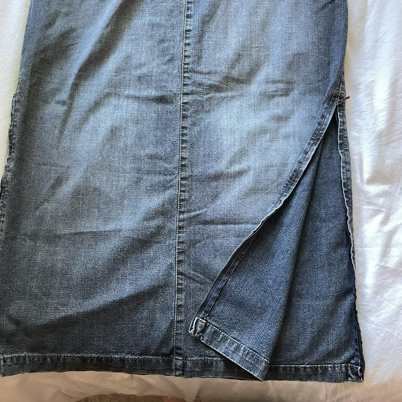 Vintage Vintage Denim Maxi Skirt Size 36" / US 14 / IT 50 - 3 Thumbnail