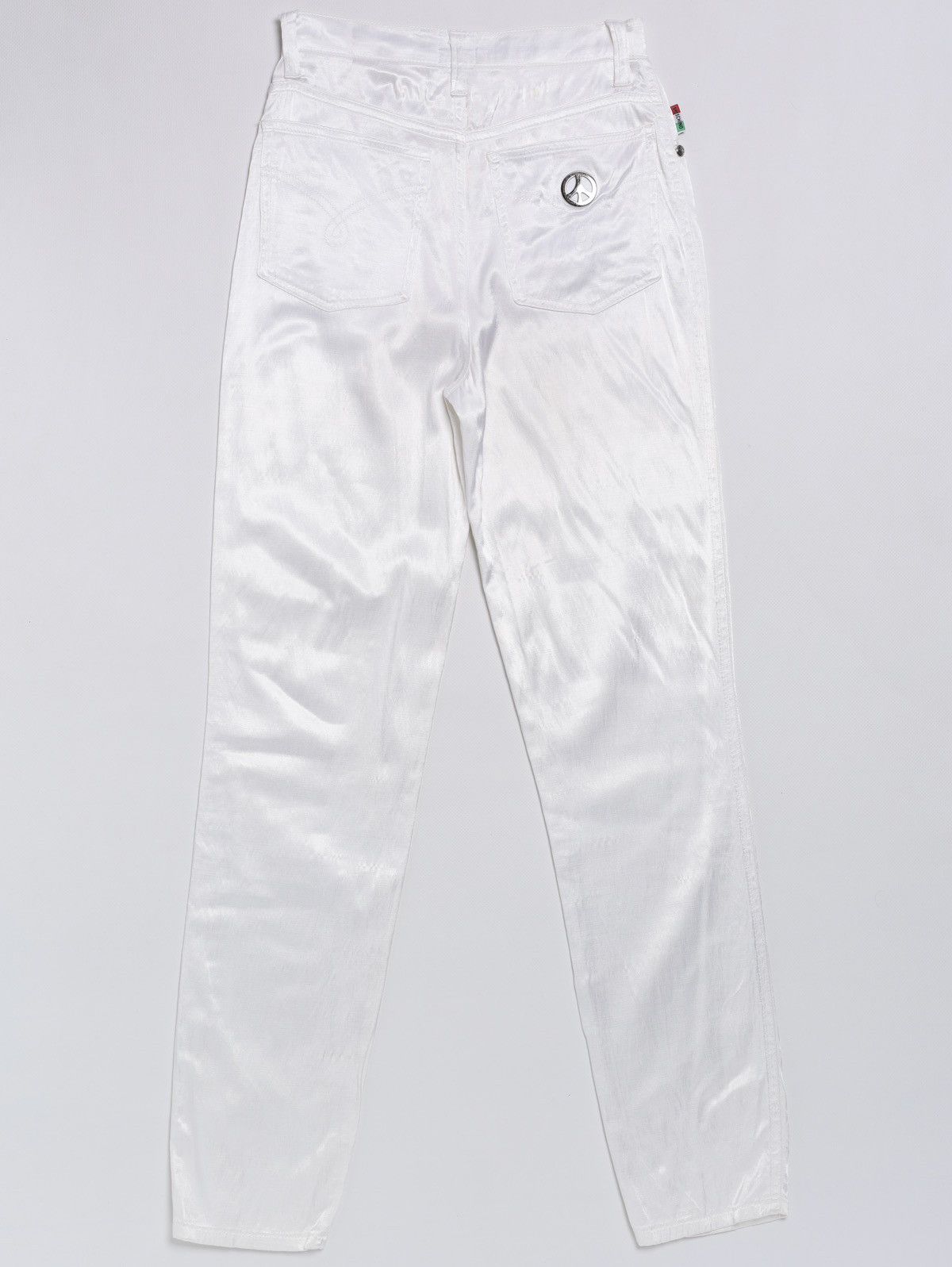 Moschino Moschino Jeans Vintage Pants Viscose White Trousers Logo Size 27" / US 4 / IT 40 - 5 Thumbnail