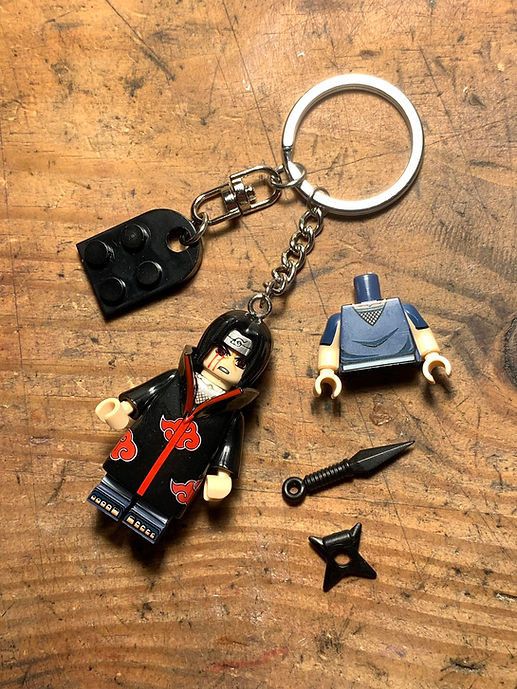 Anime Naruto Sasuke Itachi Uchiha minifigure keychain anime Size ONE SIZE - 5 Thumbnail