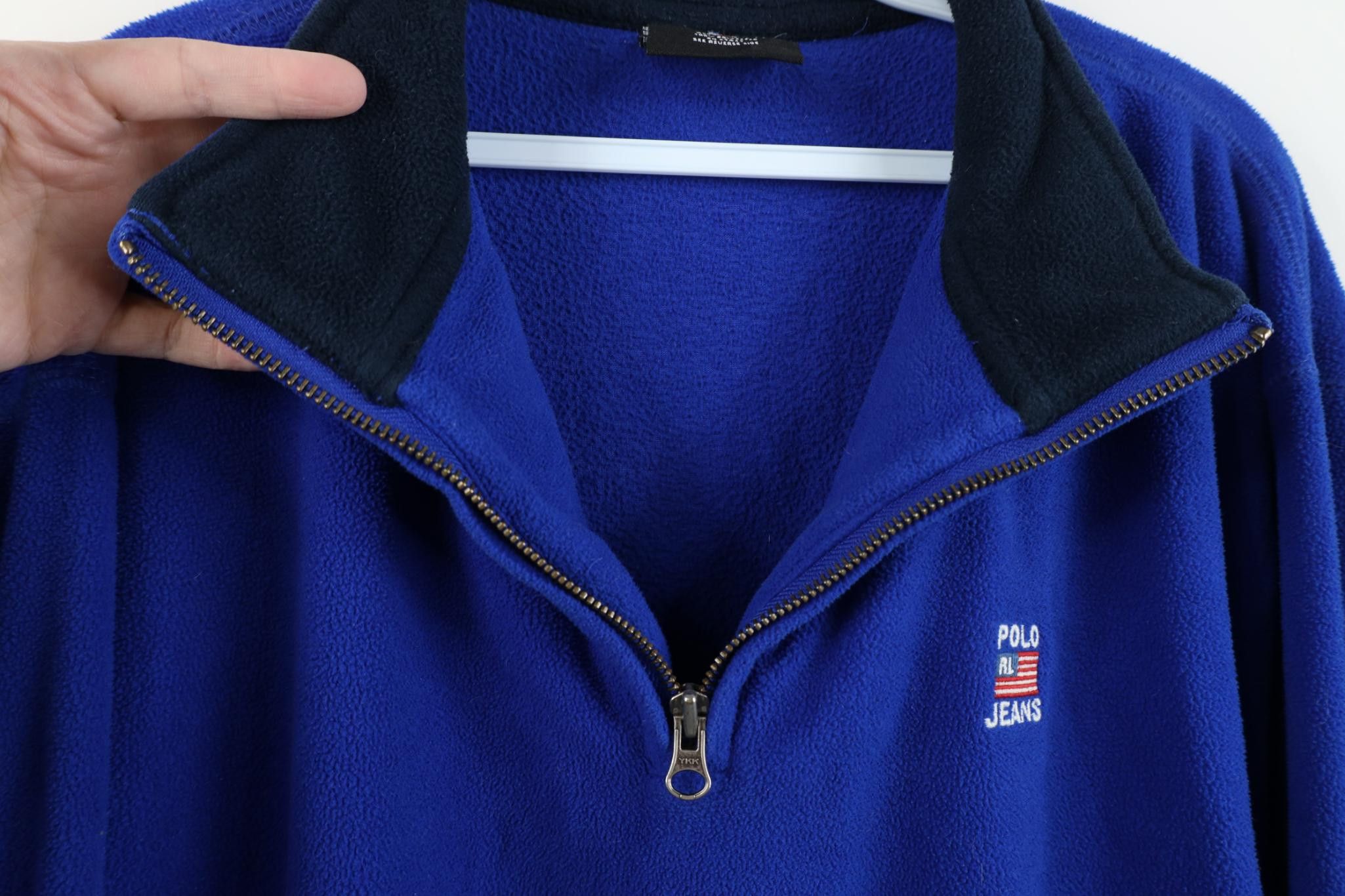 Polo Ralph Lauren Vintage 90s Ralph Lauren Flag 1/4 Zip Pullover Sweater Size US XL / EU 56 / 4 - 5 Thumbnail