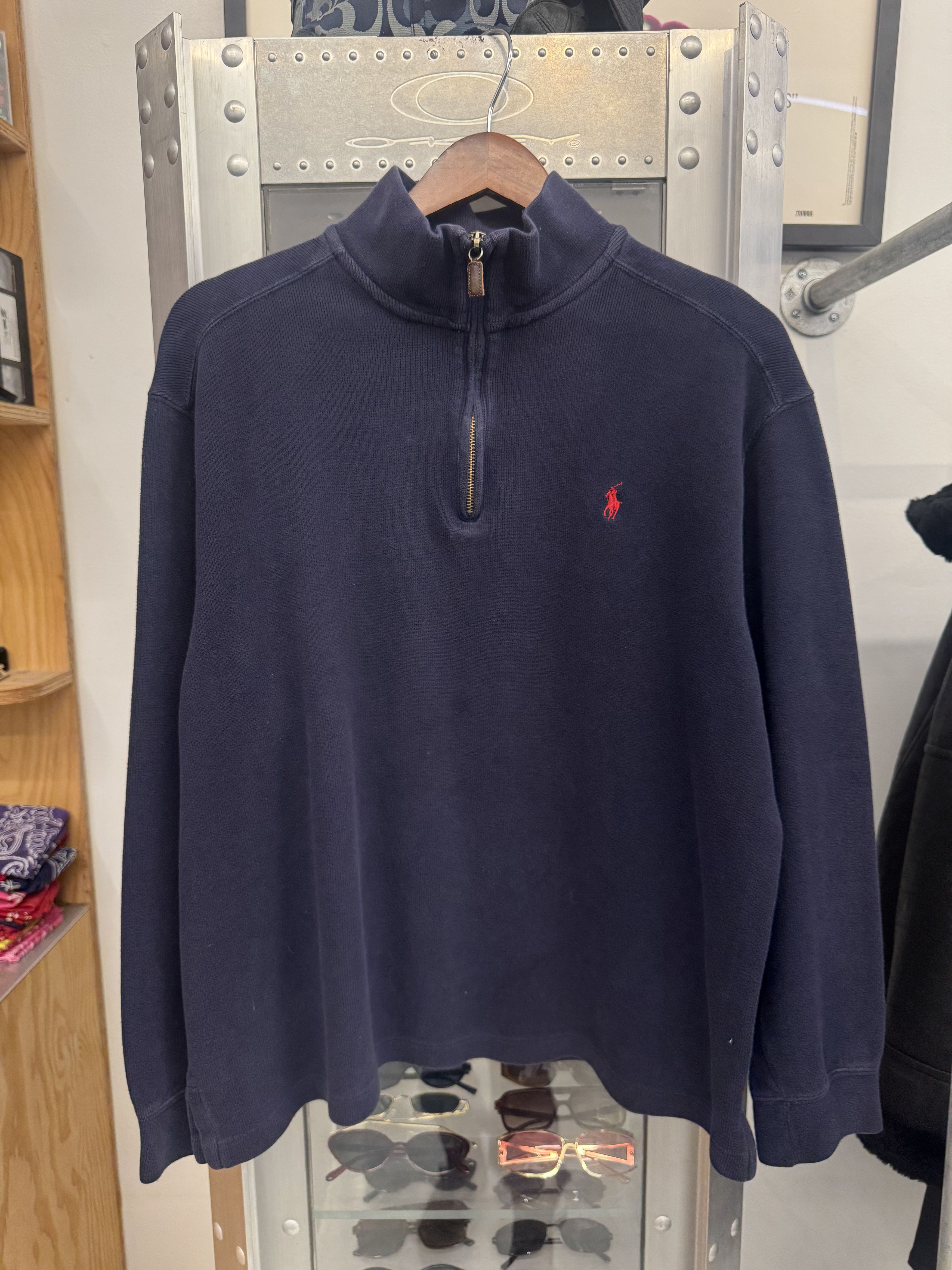 Polo Ralph Lauren Vintage RL Quarter Zip Size US XL / EU 56 / 4 - 2 Thumbnail