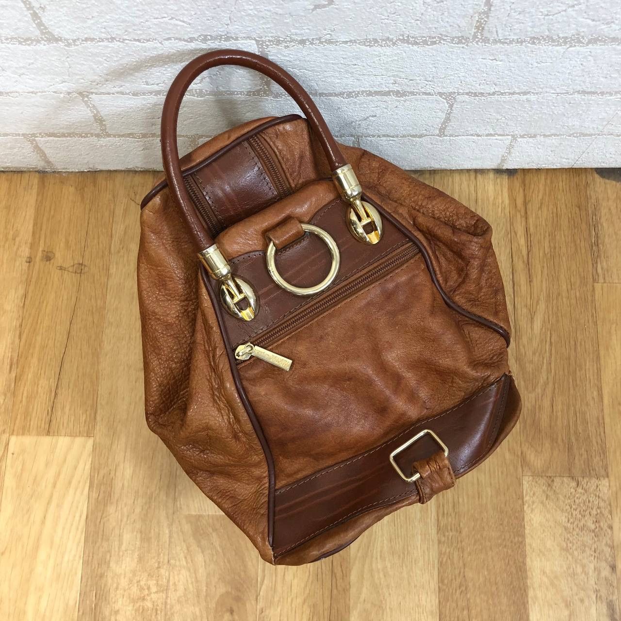 Vintage Valentino Di Paola Made in Italy Brown Leather 