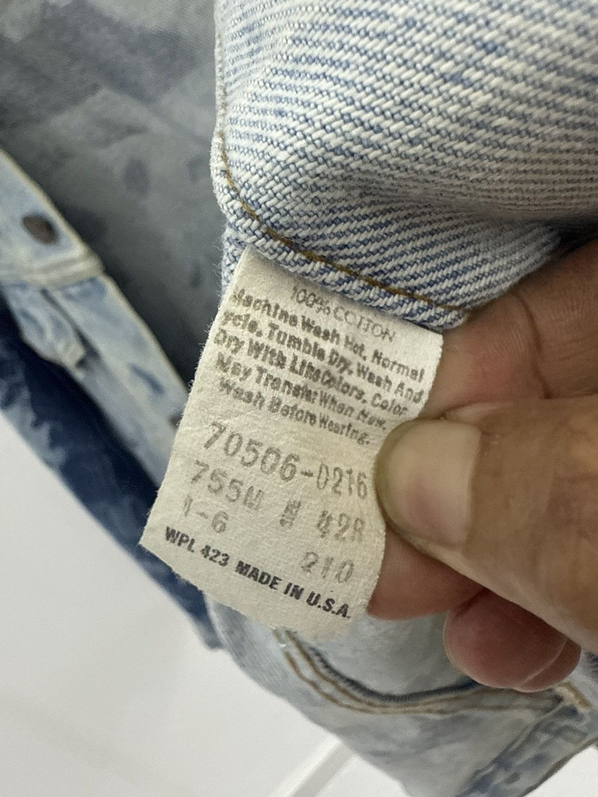 Levi's Rare! 80s Levis Red Label Type 3 Acid Wash Trucker Denim USA Size US M / EU 48-50 / 2 - 8 Thumbnail