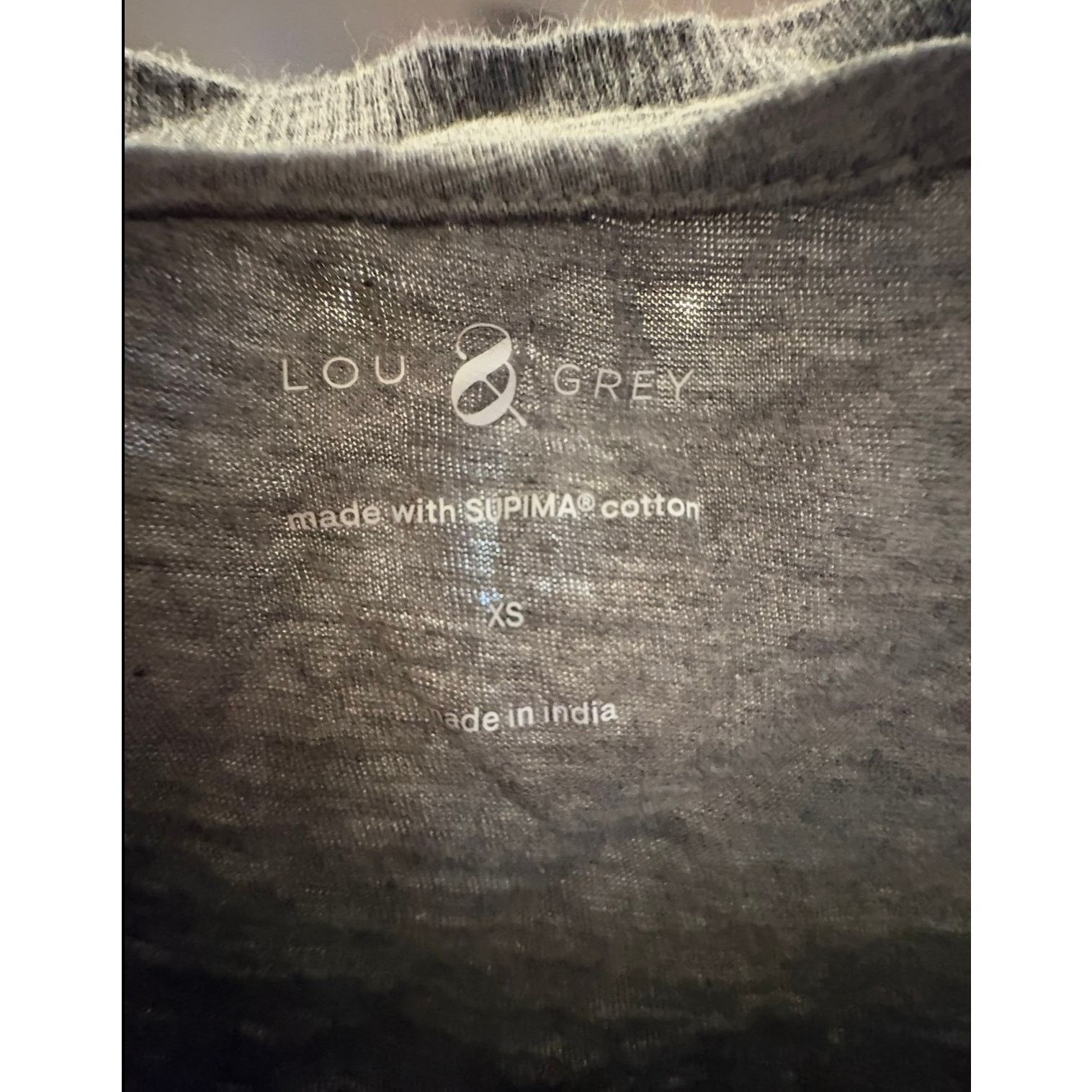 Lou & Grey Lou & Grey Supima Cotton Gray T Shirt Women’s XS 0–2 Size XS / US 0-2 / IT 36-38 - 3 Thumbnail