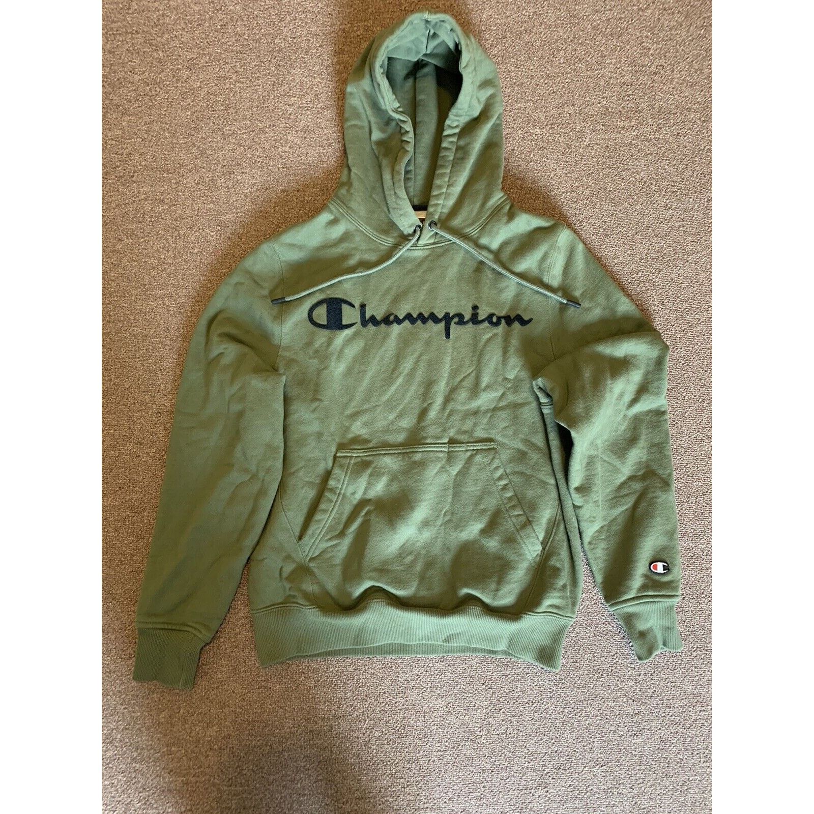Champion Champion Mens Small Reverse Weave Hoodie Green Sweatshirt Size US S / EU 44-46 / 1 - 1 Thumbnail