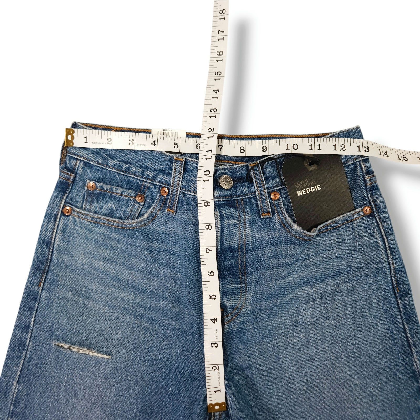 Levi's Levis Wedgie Straight Jeans High Rise Button Fly 26x27 Size 26" / US 2 / IT 38 - 11 Thumbnail