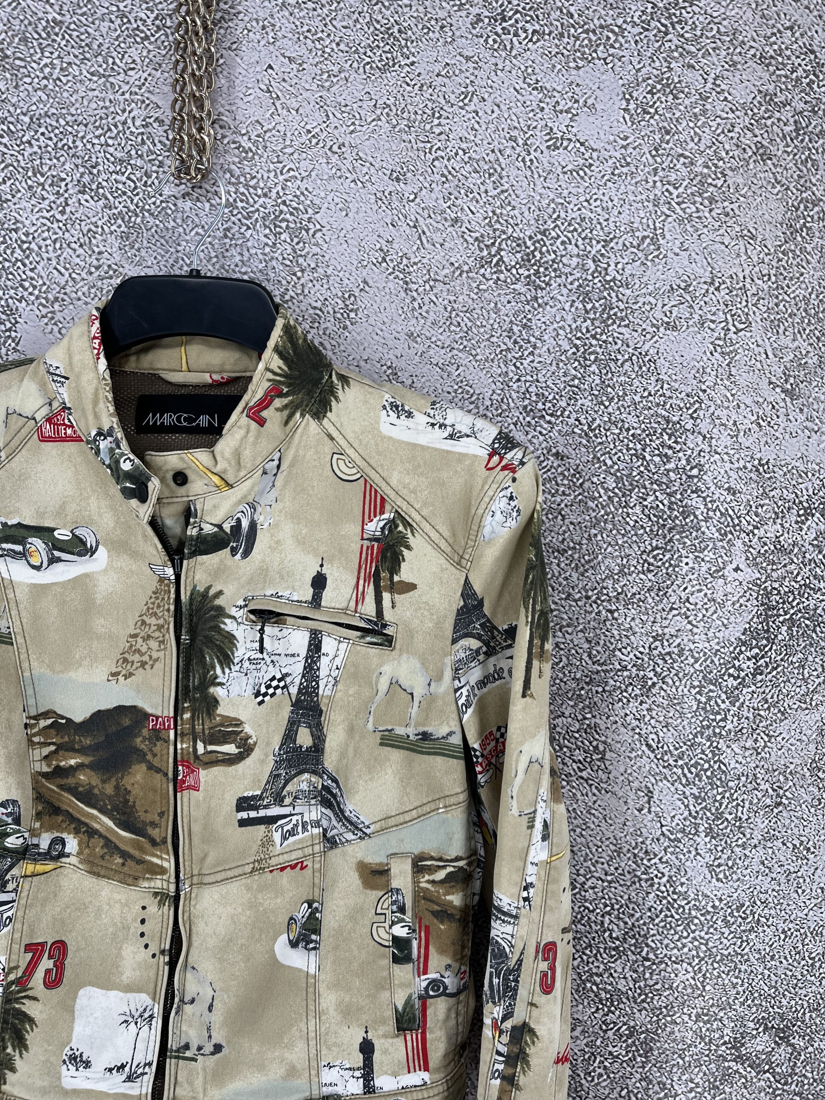 Other MARC CAIN Biker Moto Jacket Racing Print Stretch Cotton Size M / US 6-8 / IT 42-44 - 5 Thumbnail