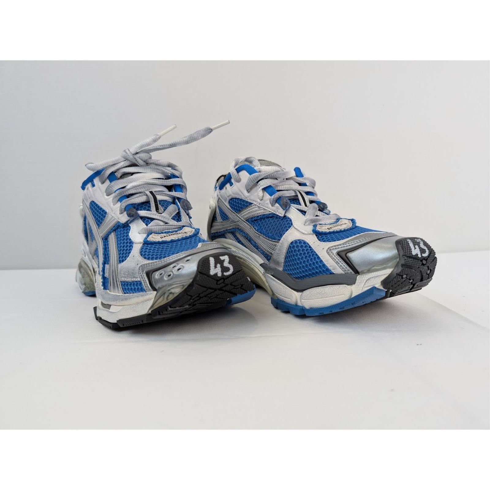 Balenciaga o1rshd1 Q:3 / Mesh Rubber Runner in Navy/White/Black/Grey Size US 8 / EU 41 - 5 Thumbnail