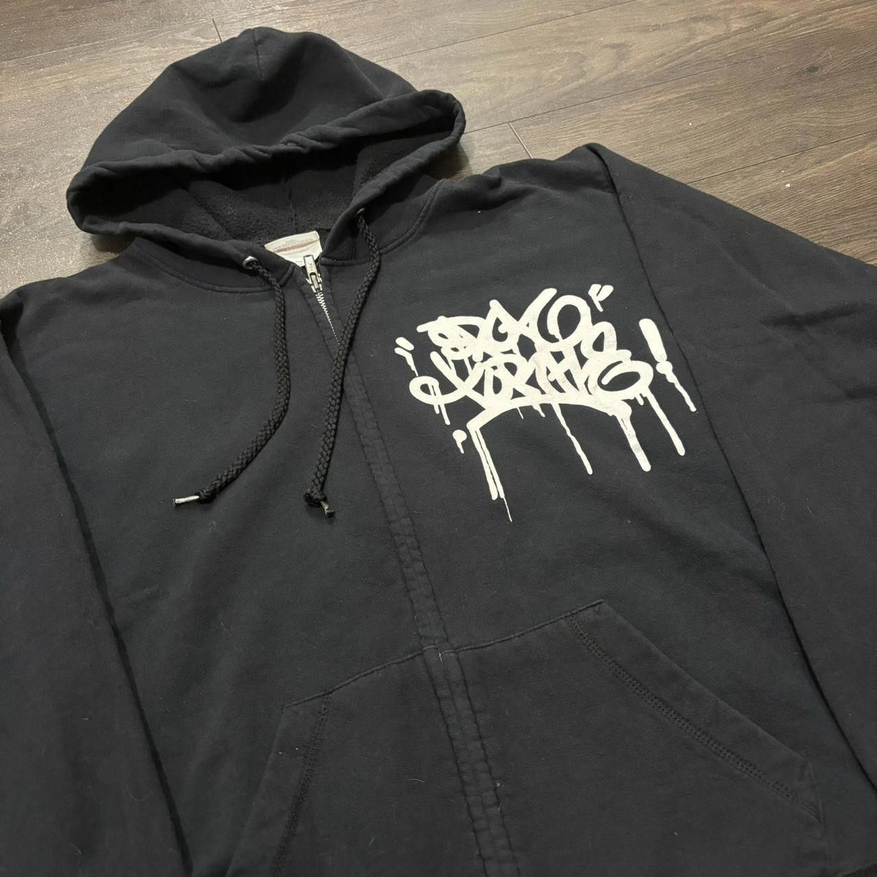 Hanes Vintage drum and bass zip up hoodie 00s S Size US S / EU 44-46 / 1 - 5 Thumbnail