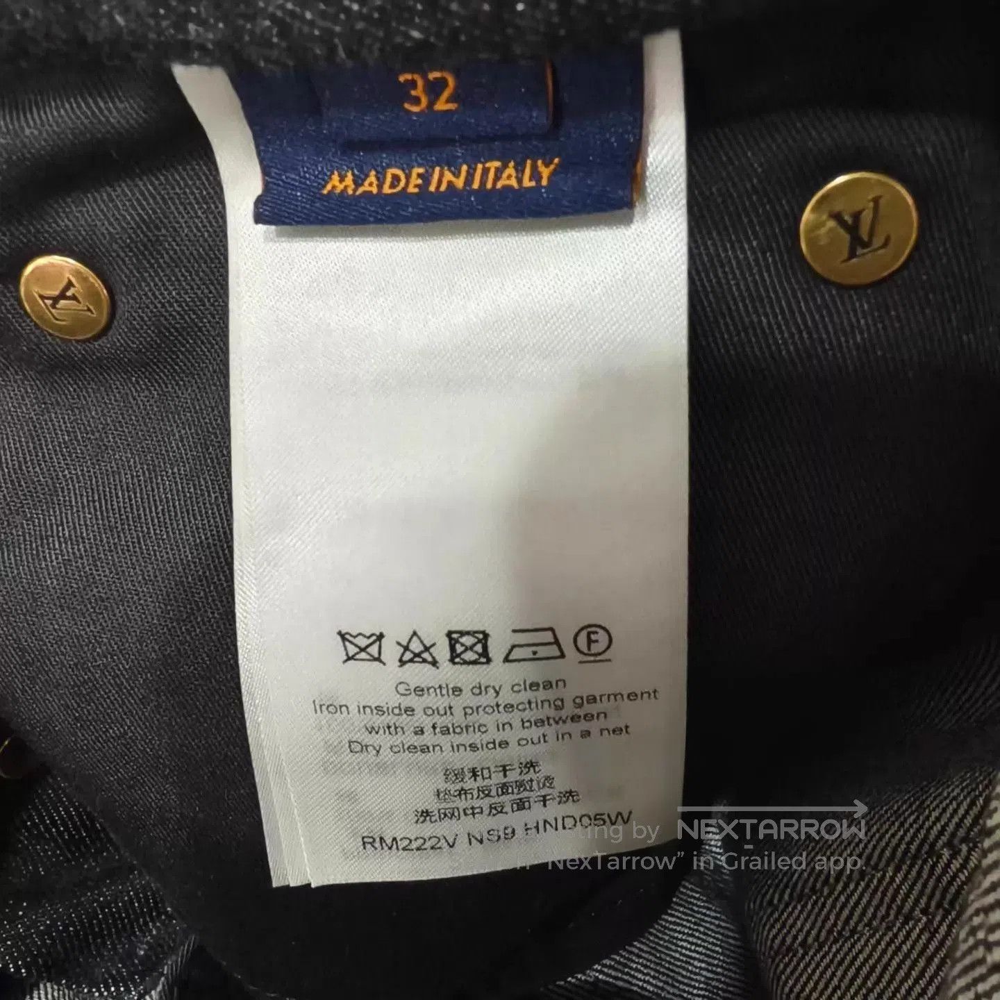 Louis Vuitton Blue Denim Cargo Pants with Patch Details Size 32. Size US 32 / EU 48 - 4 Thumbnail