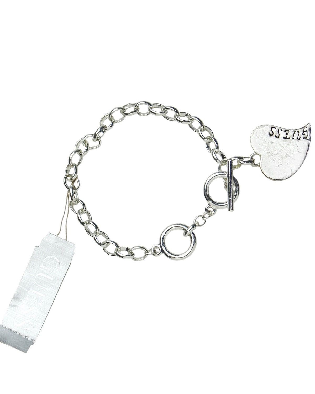 Guess 2000S GUESS LOVE HEART CHARM SILVER-PLATED BRACELET Size ONE SIZE - 1 Thumbnail
