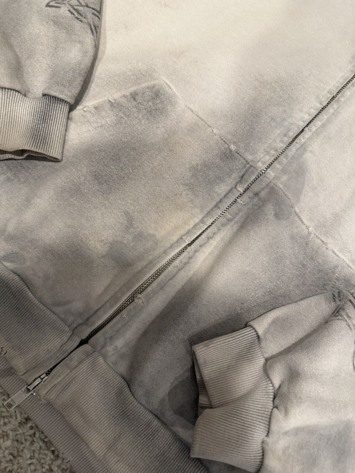 PROJECT G/R Project GR Corso Como Dirty Hoodie Zip Up Size US S / EU 44-46 / 1 - 10 Thumbnail