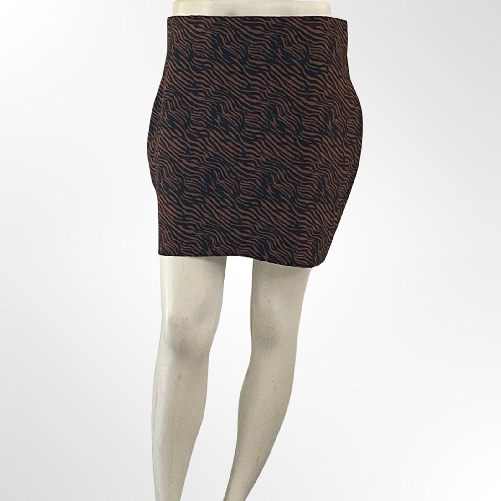 Other Shinestar Brown and Black Zebra Print Skirt in XL Size 40" / US 18 - 2 Thumbnail