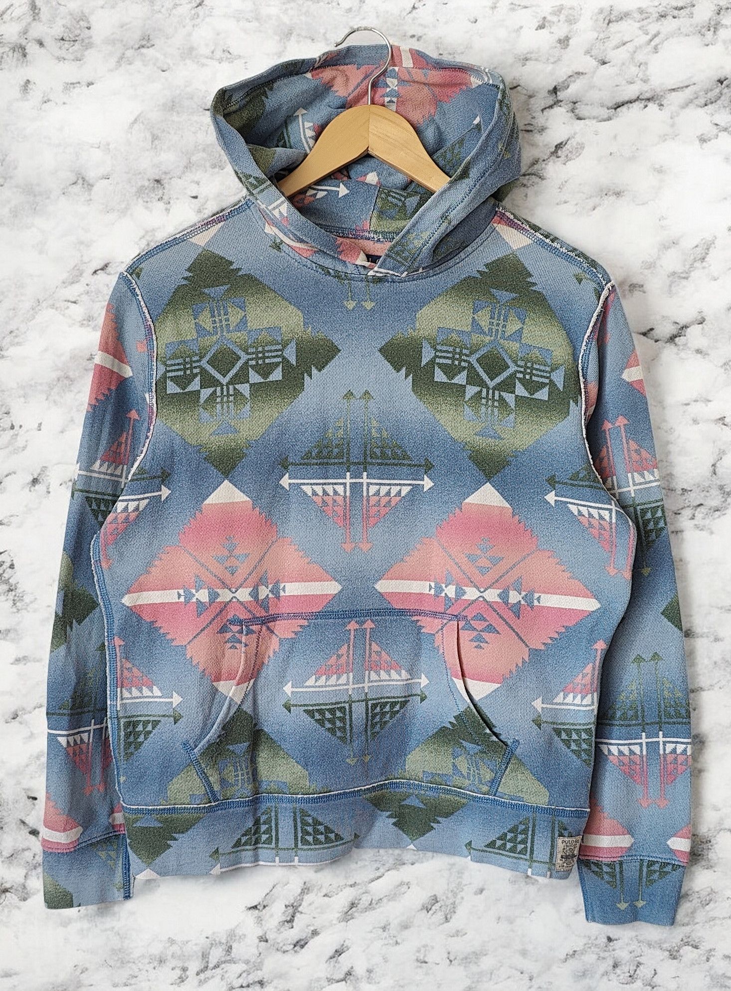 Ralph Lauren Polo Vintage Aztec Multicolor Sweatshirt Hoodie