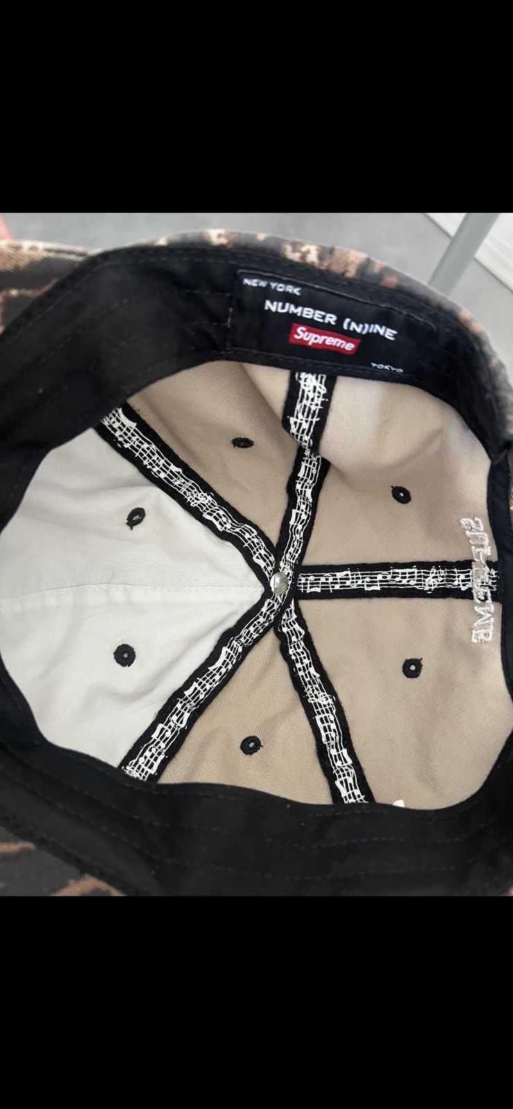 Supreme x Number (N)ine Leopard 6-Panel Cap