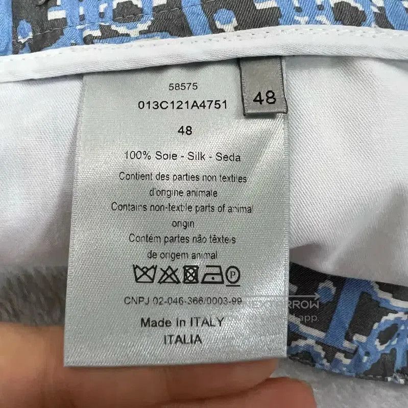 Dior Dior Blue Silk Logo Men’s Shorts . Size US 30 / EU 46 - 4 Thumbnail