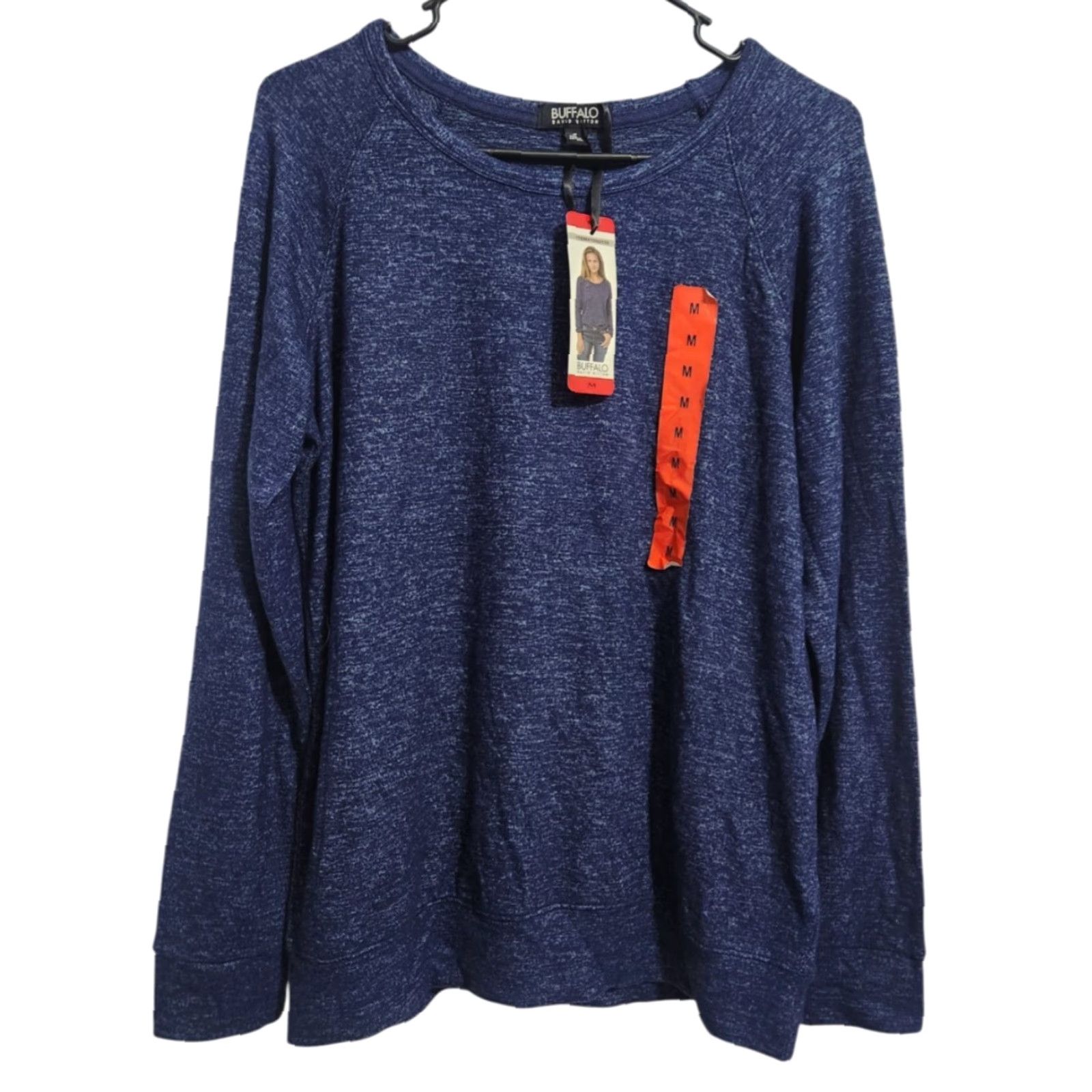 Buffalo David Bitton Buffalo Womens M Long Sleeve Cozy Top Pullover Knit Sweater Blue Size M / US 6-8 / IT 42-44 - 2 Thumbnail